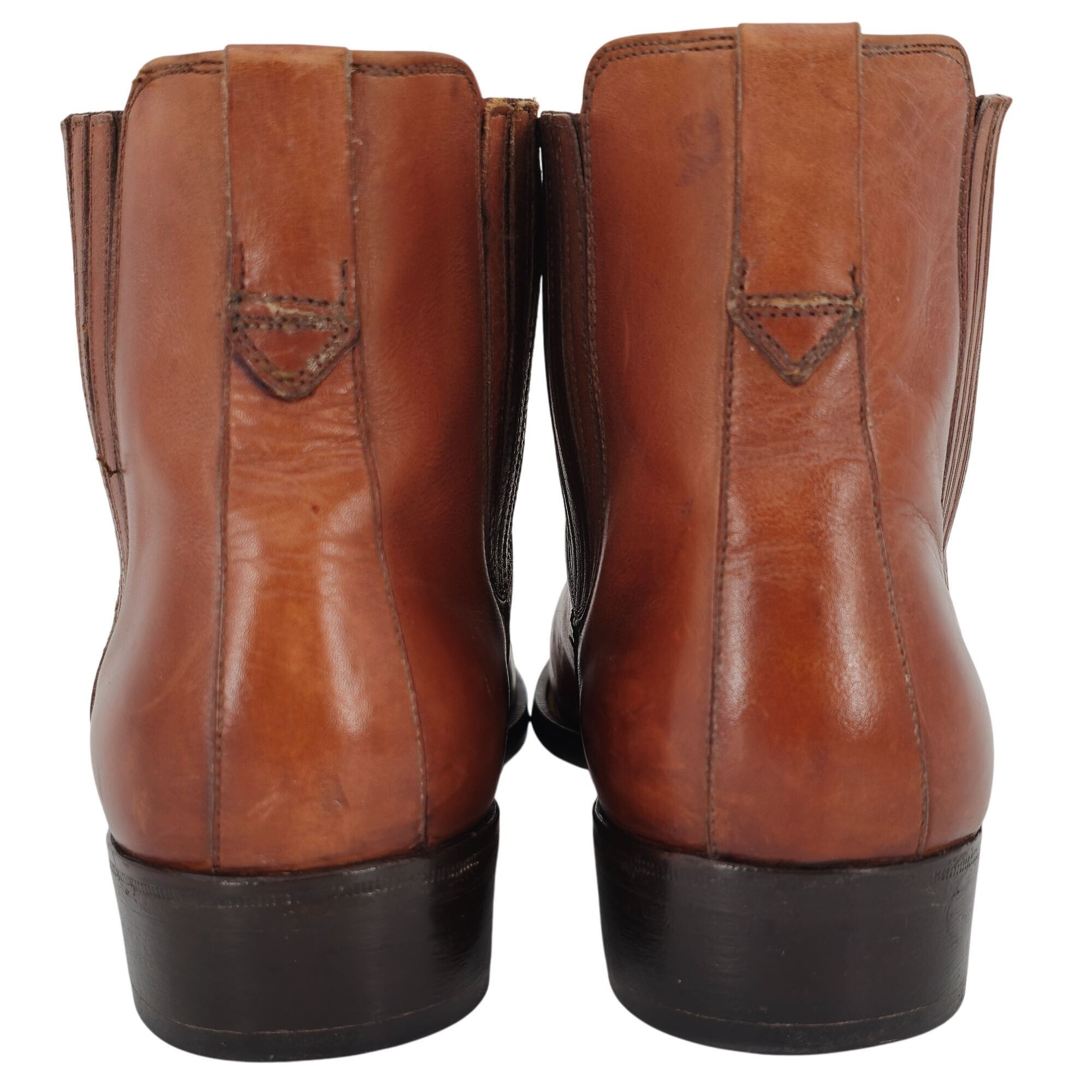 Bruno Magli Vintage Bruno Magli Mens 10.5 Brown Calfskin Leather Chelsea Size US 10.5 / EU 43-44 - 4 Thumbnail