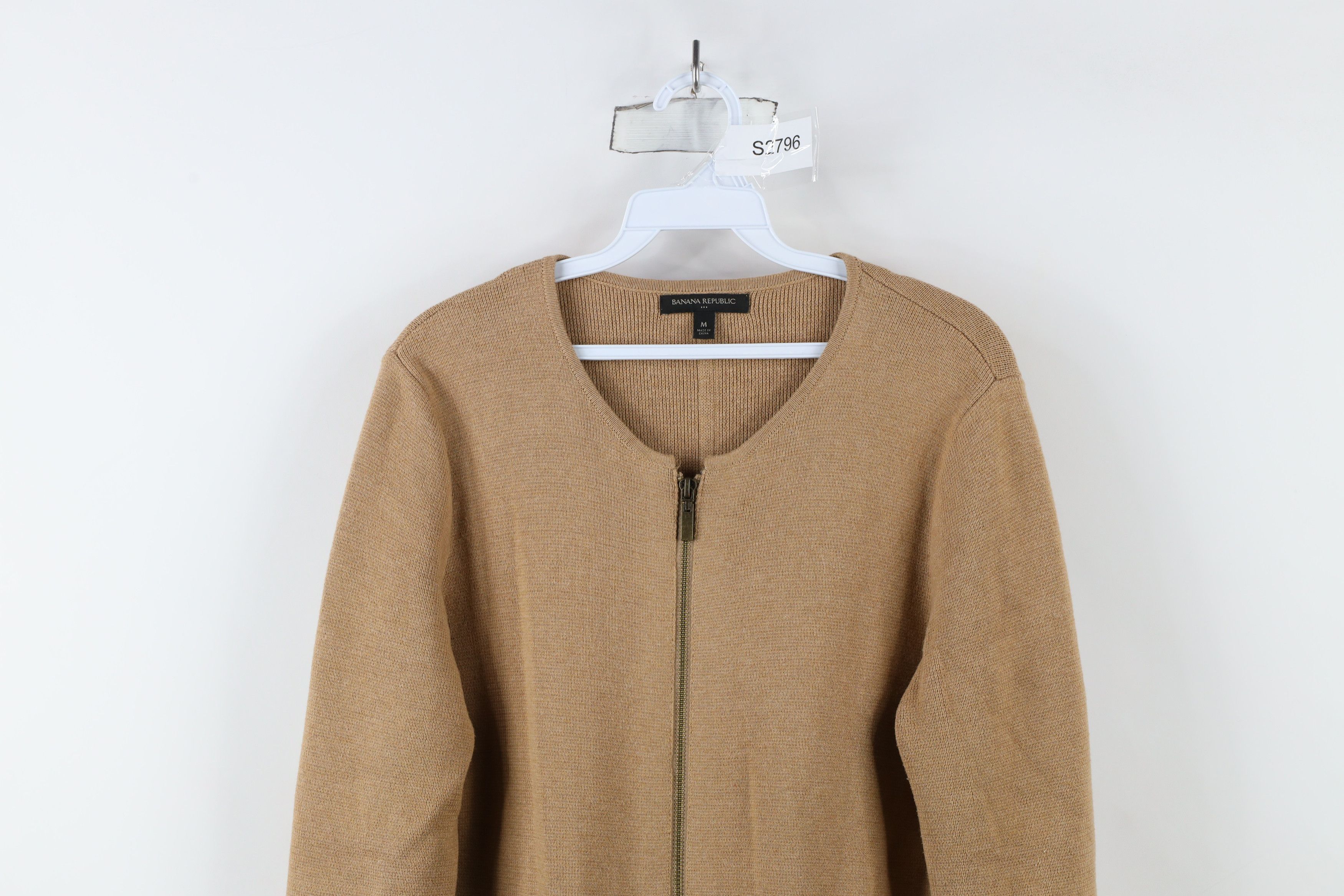 Banana Republic × Vintage Banana Republic Blend Zip Full Length Cardigan Sweater Size M / US 6-8 / IT 42-44 - 2 Thumbnail