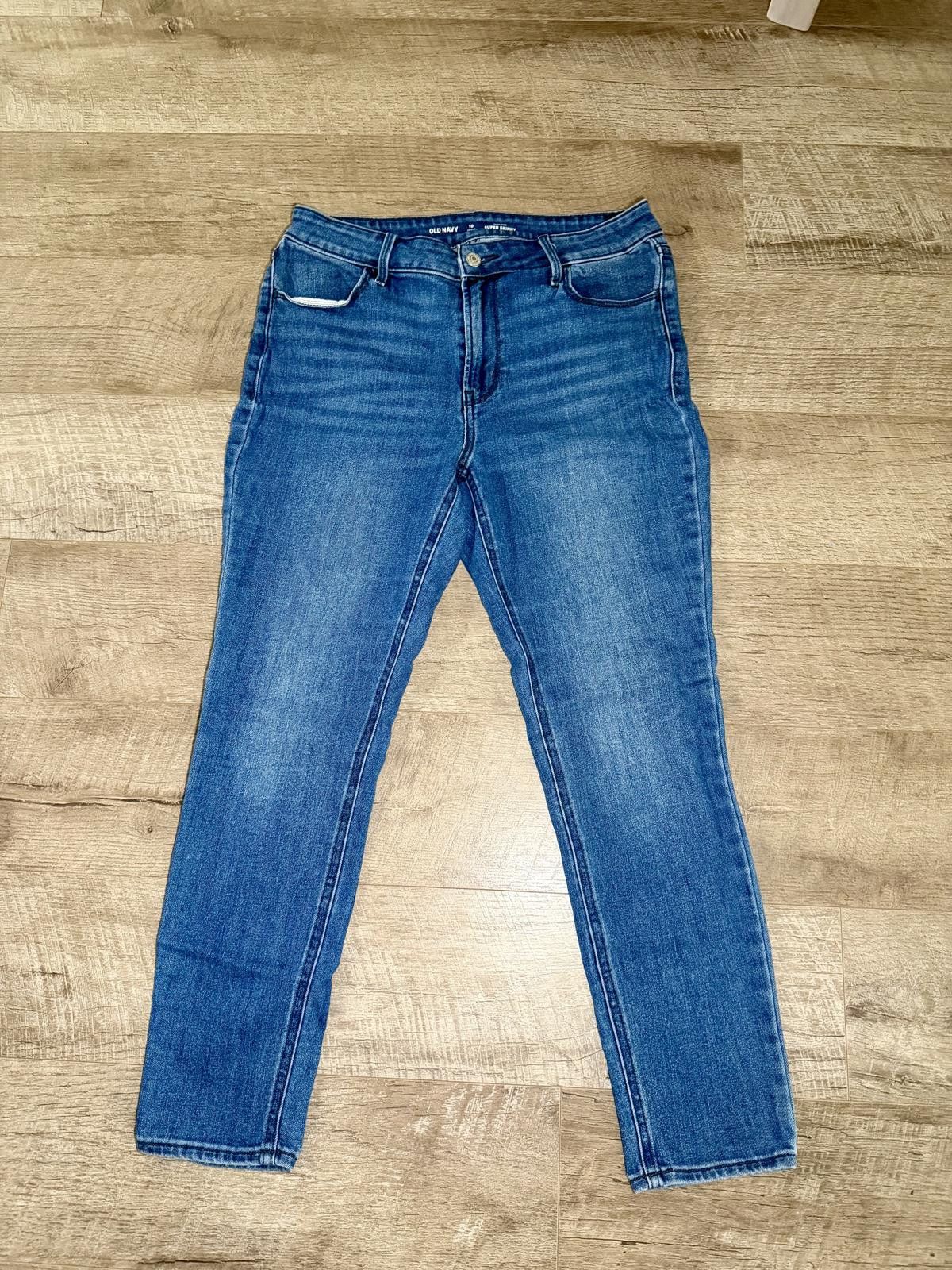 Old Navy Old Navy High-Waisted Wow Super-Skinny Jeans, Dark Wash Size 32" / US 10 / IT 46 - 2 Thumbnail