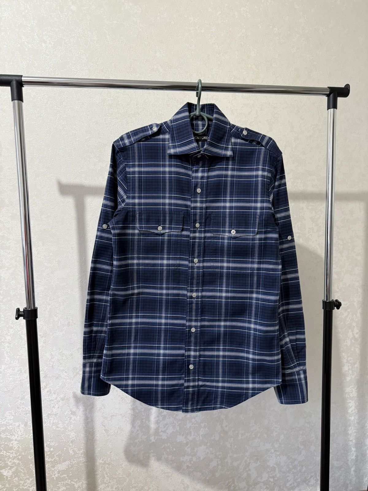Tom Ford TOM FORD OVERSHIRT SHIRT LUXURY JACKET BLUE BUTTON UP MEN’S Size US M / EU 48-50 / 2 - 2 Thumbnail