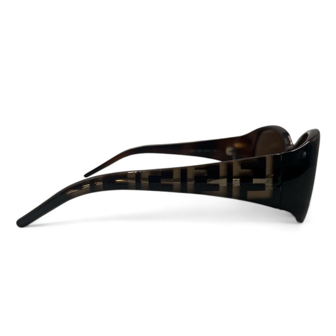 Fendi Fendi - Sunglasses Brown Zucca Pattern Plastic Size ONE SIZE - 3 Thumbnail