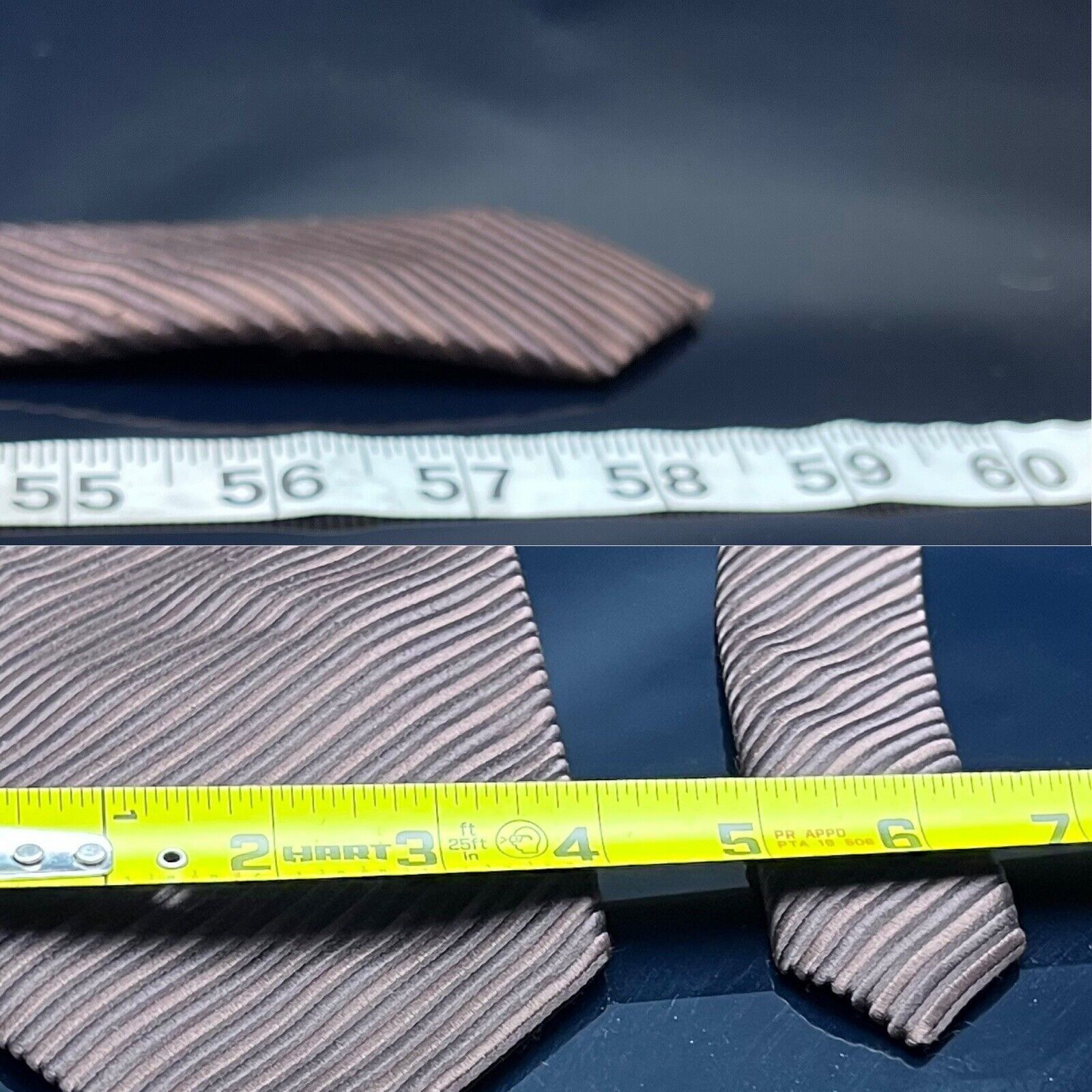 Donald Trump DONALD J TRUMP MEN'S TIE BROWN/Striped Width 4” Length: 58.5 Size ONE SIZE - 3 Thumbnail