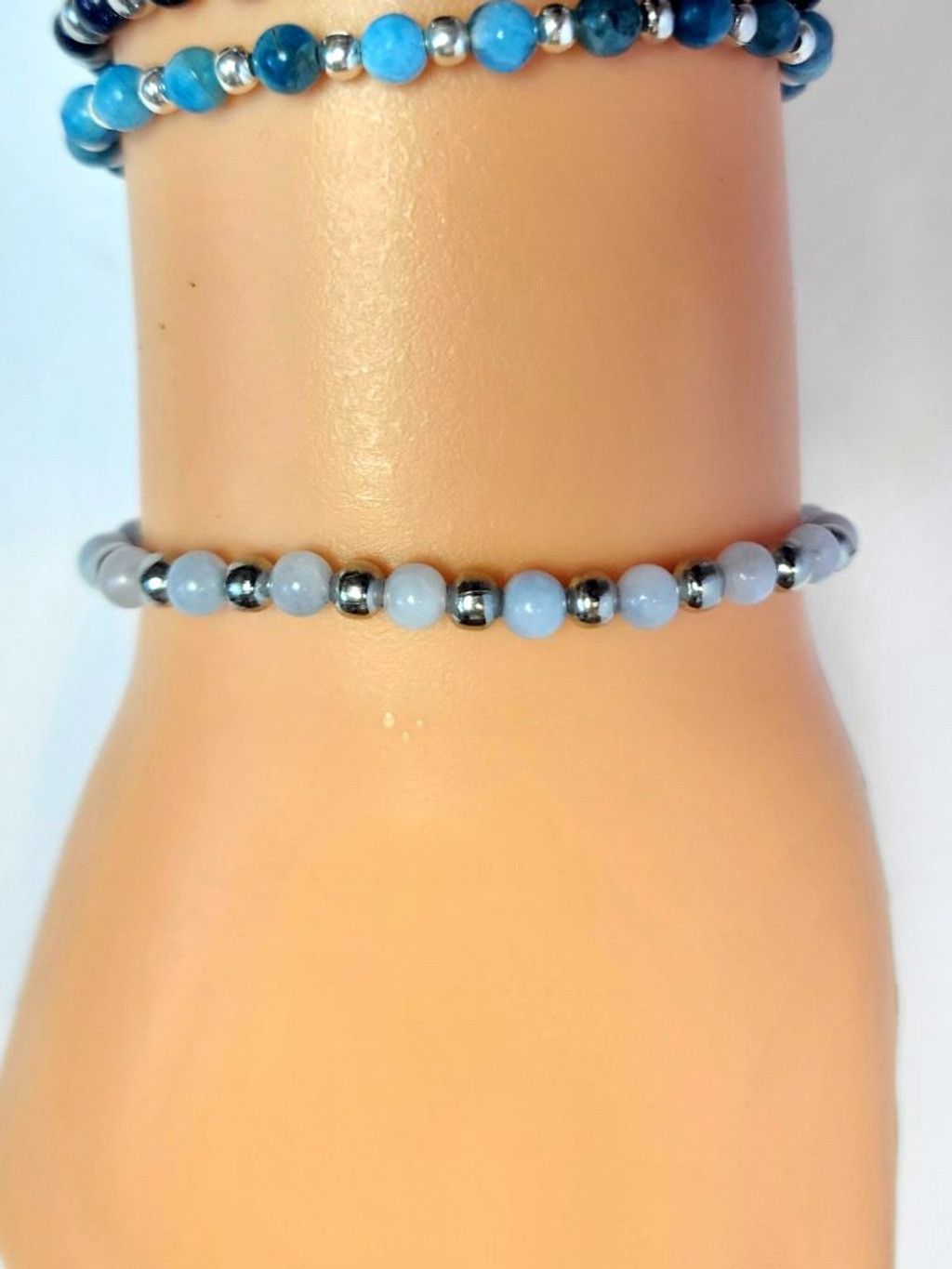 Handmade Natural Gemstone 4mm Dainty Beaded Bracelets Size ONE SIZE - 12 Thumbnail