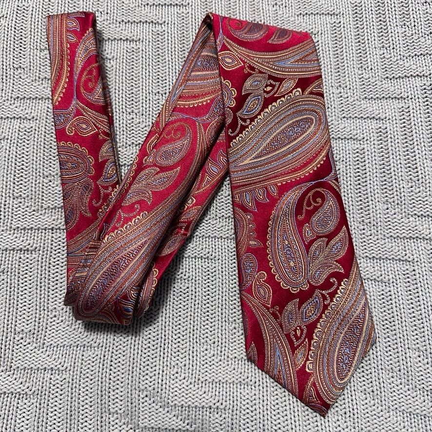 Other JZ Richards red metallic paisley silk tie Size ONE SIZE - 1 Thumbnail