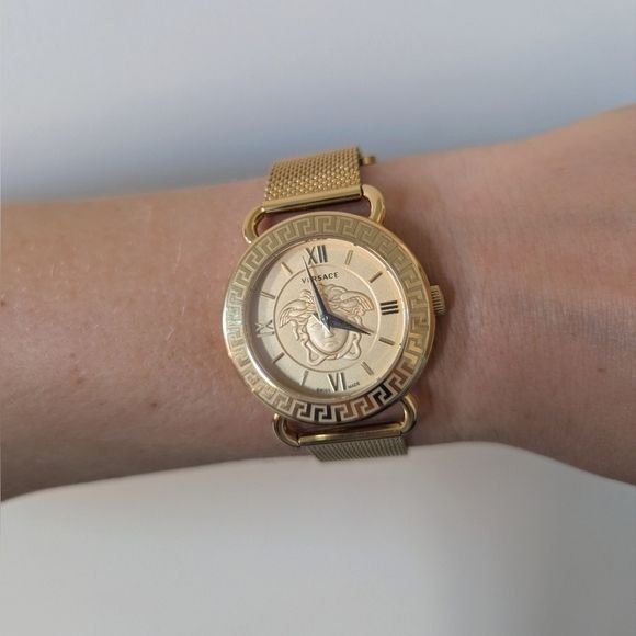 Versace Versace Gold Medusa Gold Mesh Watch 36mm Size ONE SIZE - 7 Thumbnail