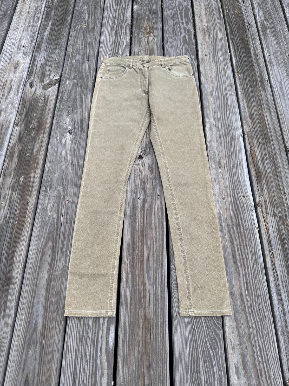 image of Maison Margiela Martin Margiela Denim Pants in Khaki, Men's (Size 26)