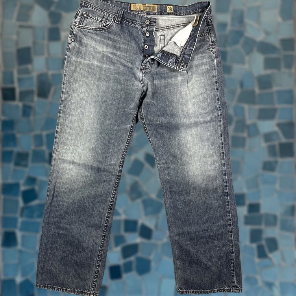 Vintage BKE Jeans Mens 38x34 Seth Bootcut Button Fly Whisker Cowboy Baggy Y2K Grunge Jeans Size US 38 / EU 54 - 1 Thumbnail