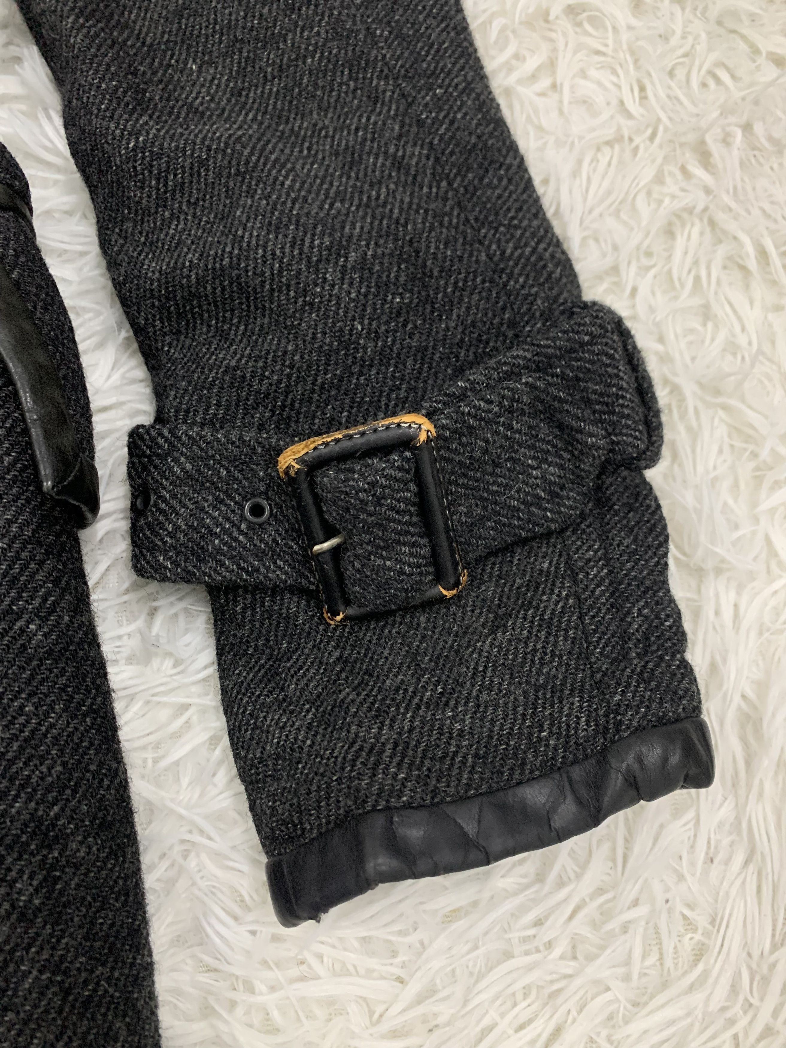 Yohji Yamamoto Vintage Y's by Yohji Yamamoto Gabardine Belted Wool Coat Size US M / EU 48-50 / 2 - 12 Thumbnail