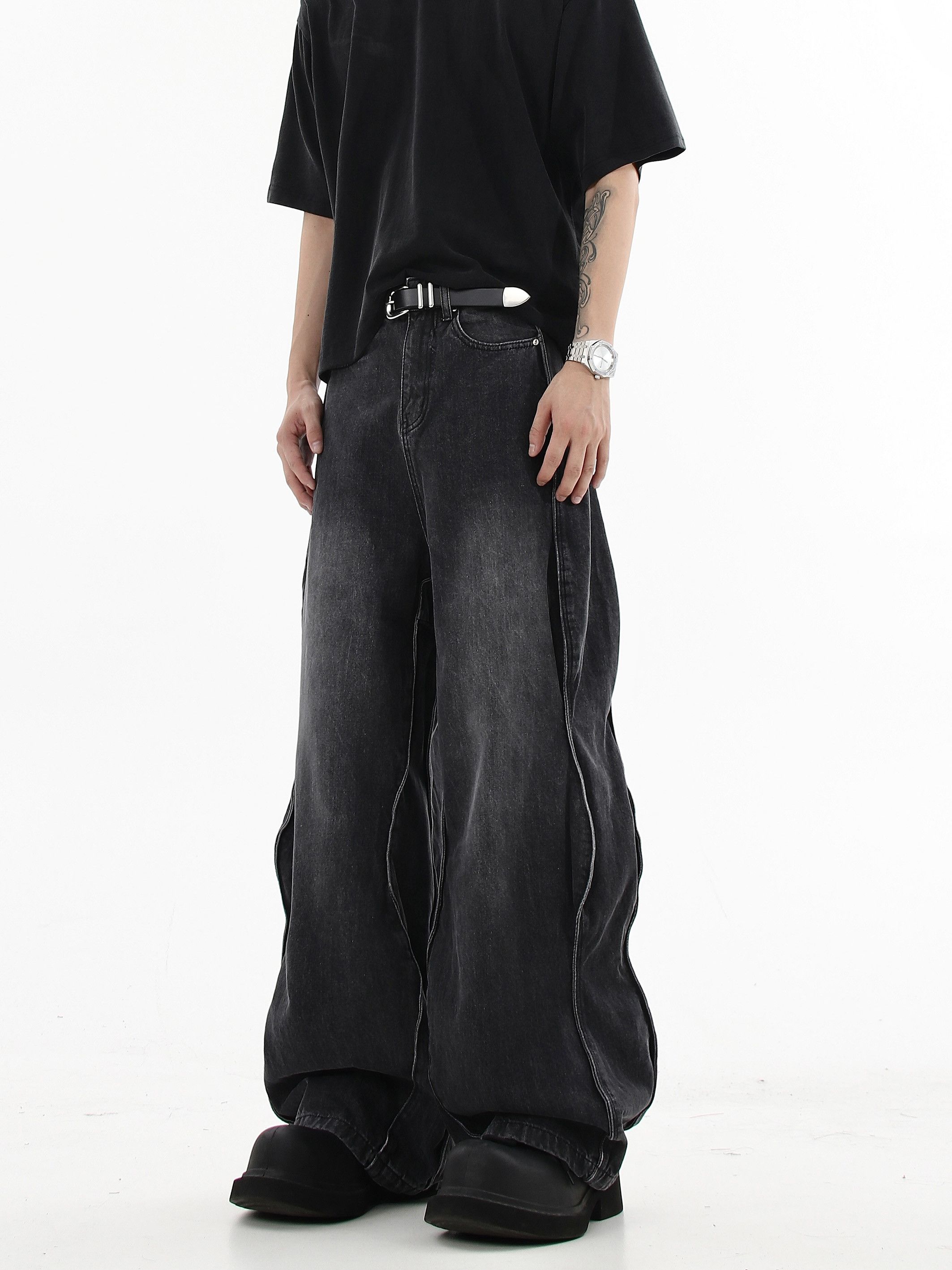 Jean × Streetwear Baggy Black Denim Jeans | Grailed