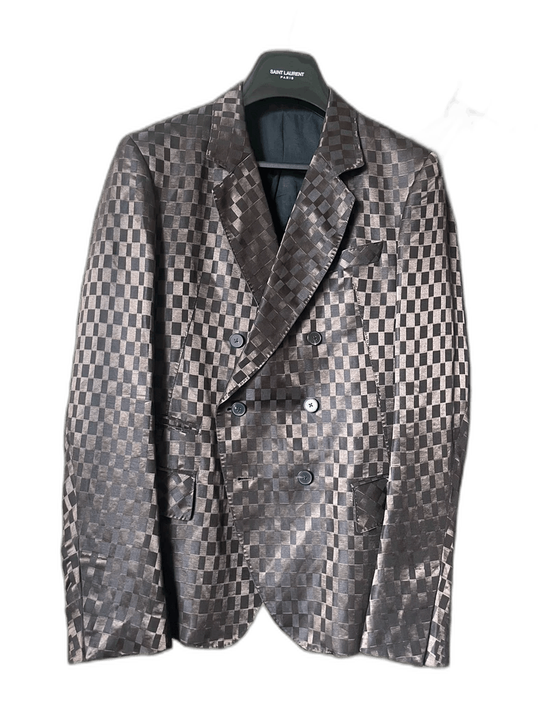Haider Ackermann haider ackermann double-breasted checkered blazer Size US L / EU 52-54 / 3 - 1 Thumbnail