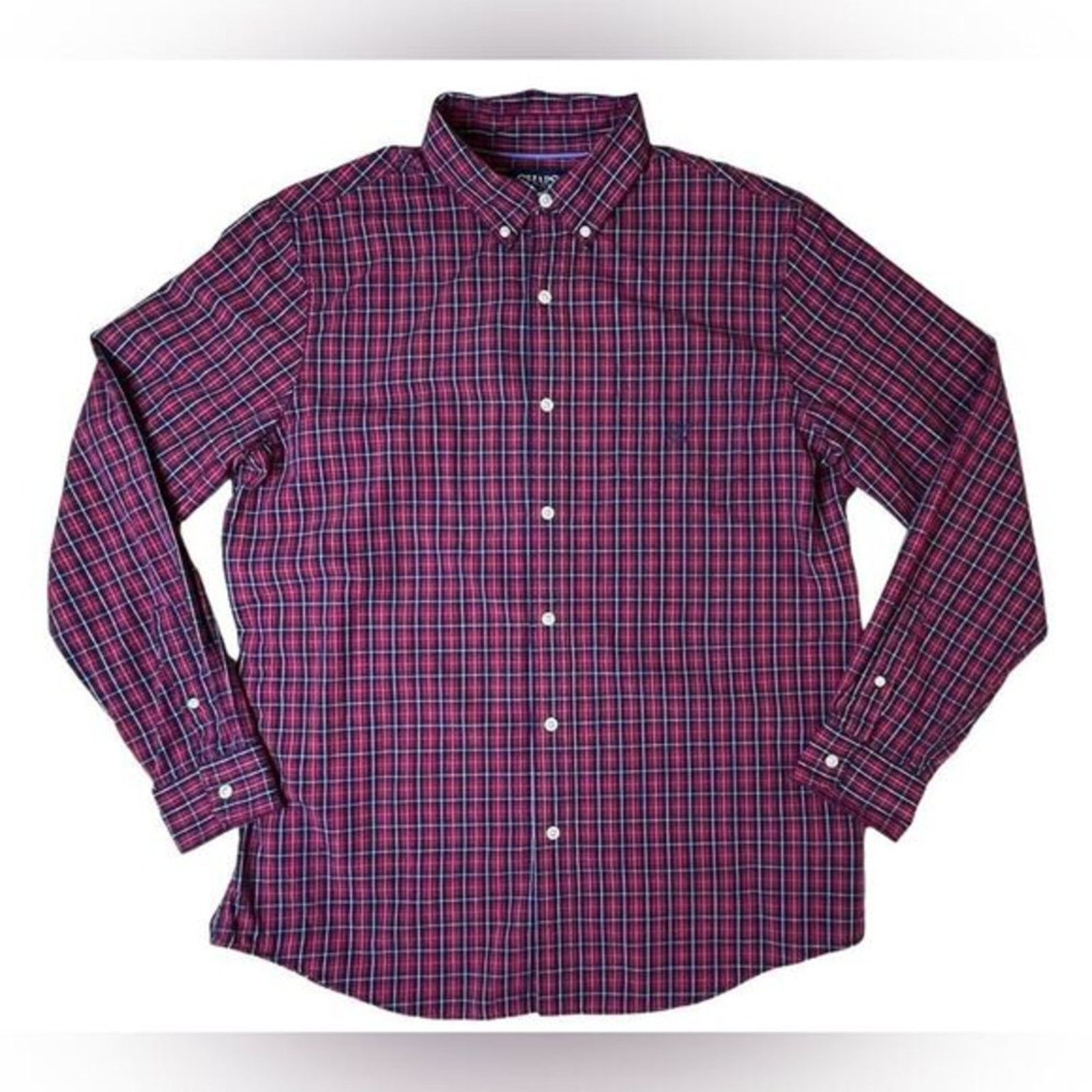 Chaps Chaps Easy Care Button Down Red Plaid Shirt LARGE NWOT Size US L / EU 52-54 / 3 - 1 Thumbnail