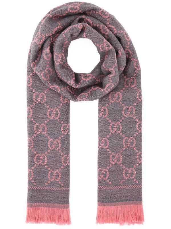 Gucci GG Pattern Jacquard Wool Scarf Size ONE SIZE - 9 Thumbnail