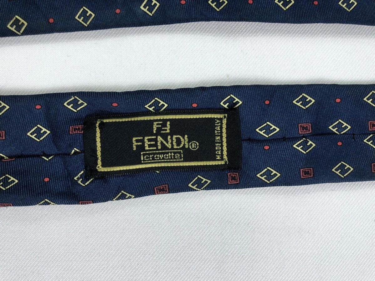Fendi Rare Vintage Fendi Cravatte Monogram Silk Tie Made in Italy Size ONE SIZE - 8 Thumbnail
