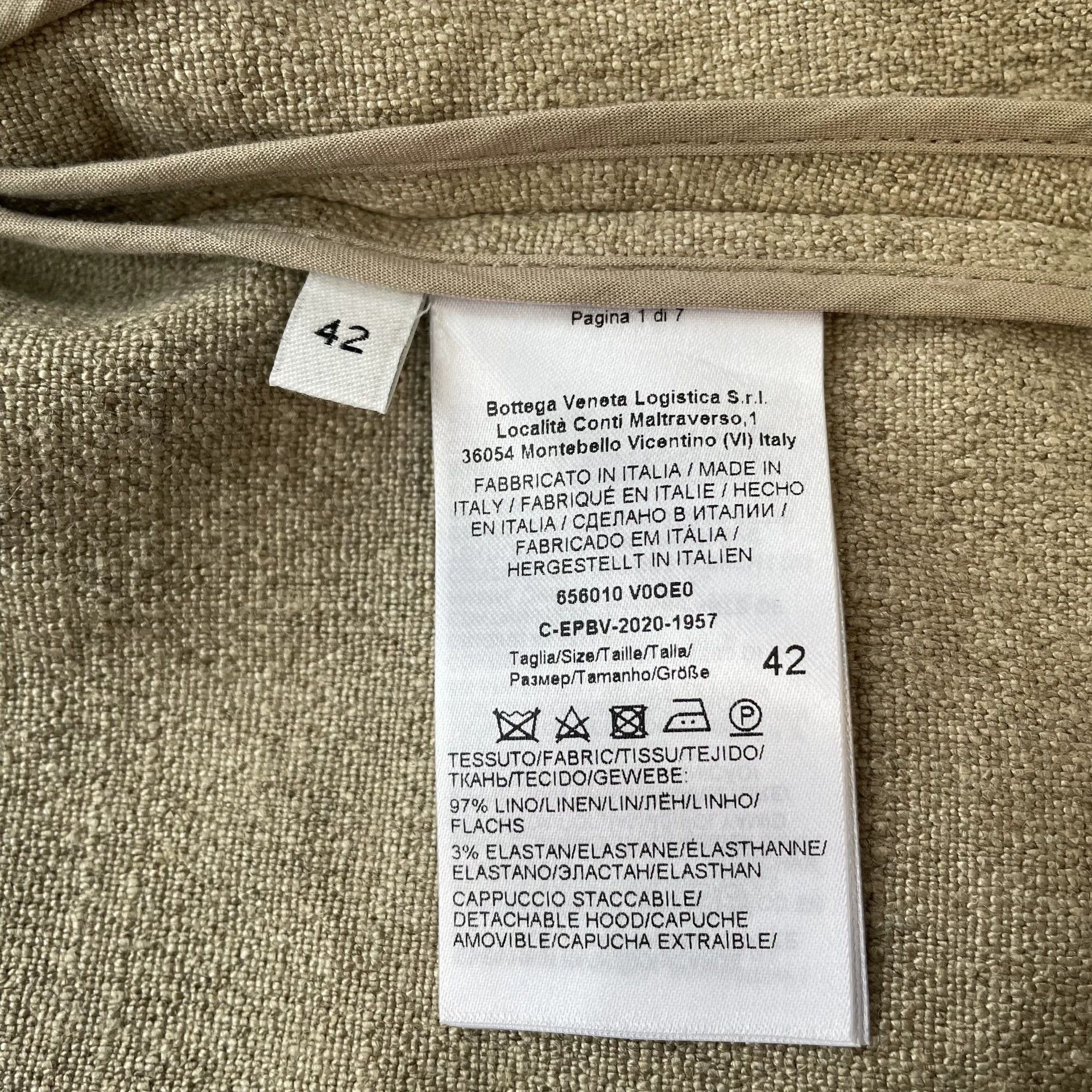 Bottega Veneta Bottega Veneta Women's Brown Hooded Zip Jacket Size 42 Size M / US 6-8 / IT 42-44 - 7 Thumbnail