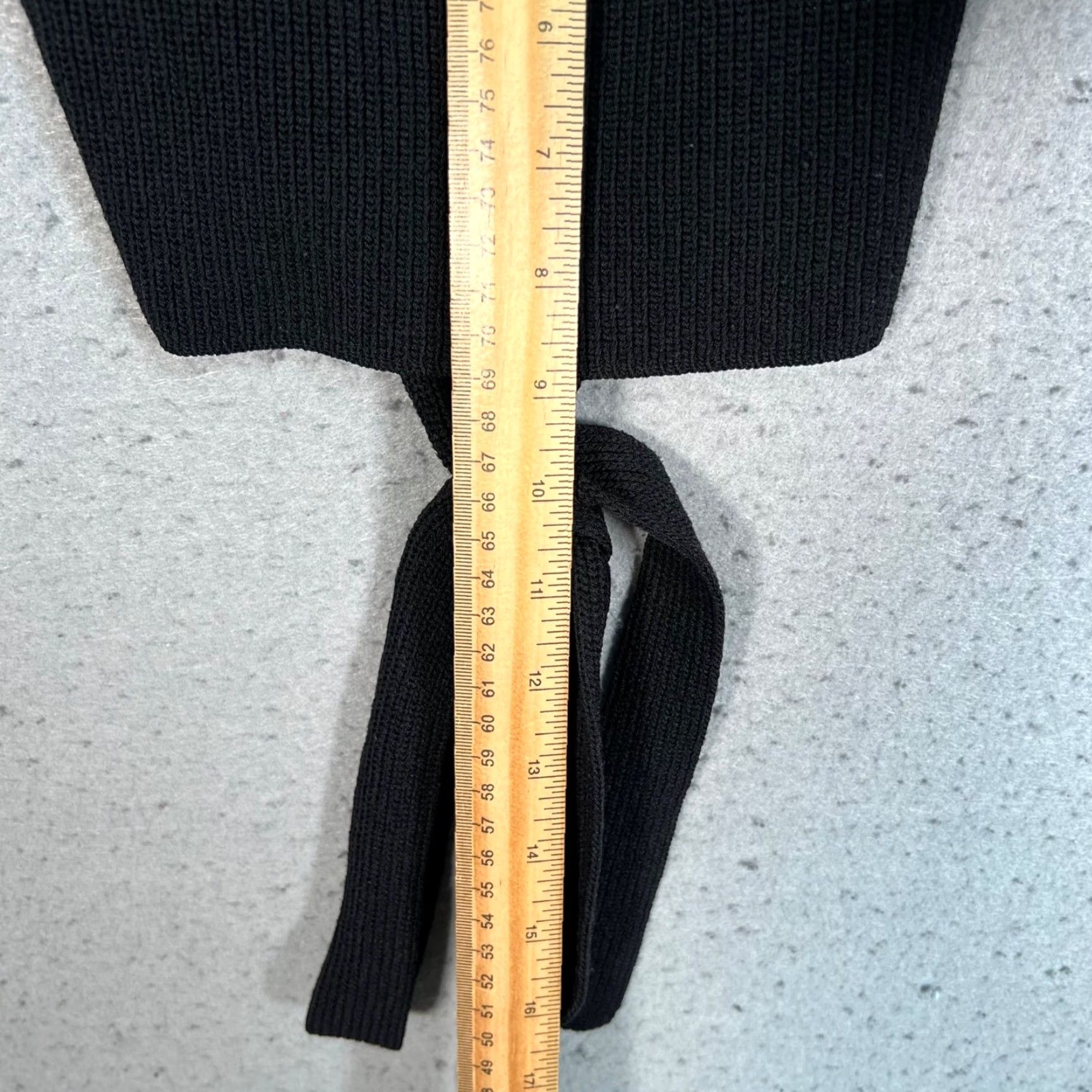 Vintage Wilfred Womens XS Black Knit Tie-Back Crop Top Size XS / US 0-2 / IT 36-38 - 6 Thumbnail
