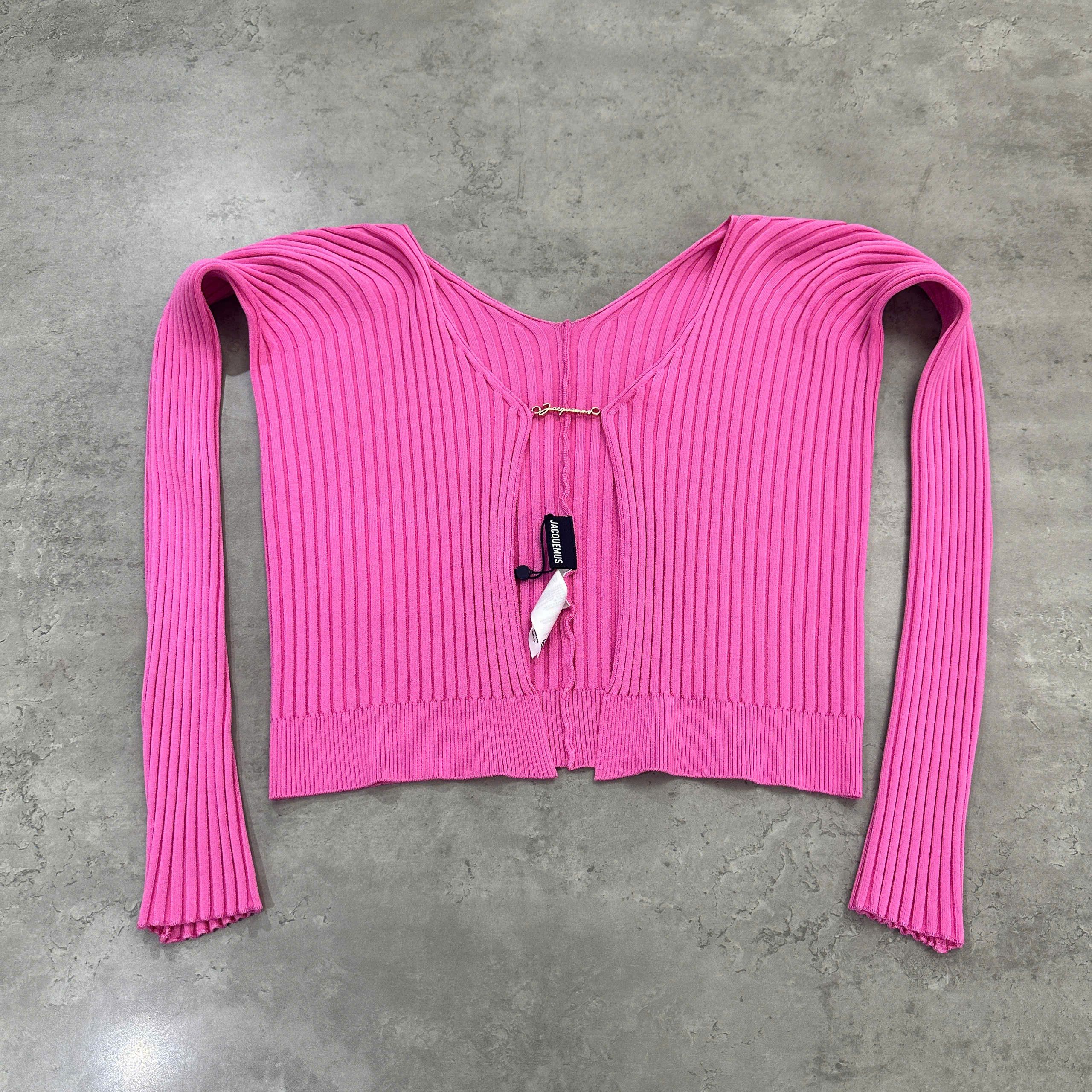 Jacquemus JACQUEMUS Le Maille Pralu Longue Cardigan NEONPINK Size XS / US 0-2 / IT 36-38 - 1 Thumbnail