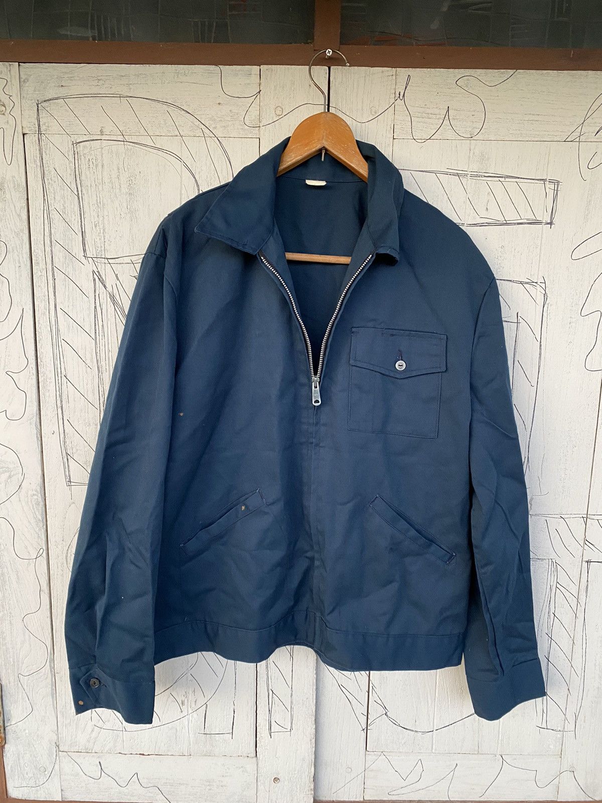 Vintage Lee ERIC workwear jacket Navy and Blue Jacket vintage Size US L / EU 52-54 / 3 - 10 Thumbnail