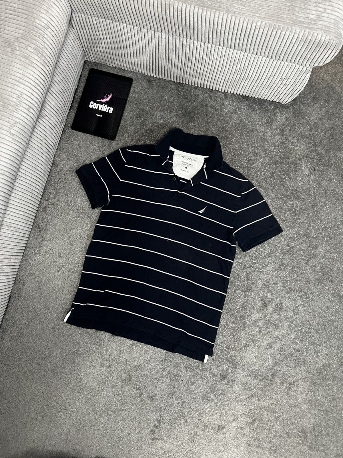 Designer × Nautica × Vintage Nautica Vintage striped Polo Shirt Size US L / EU 52-54 / 3 - 1 Thumbnail