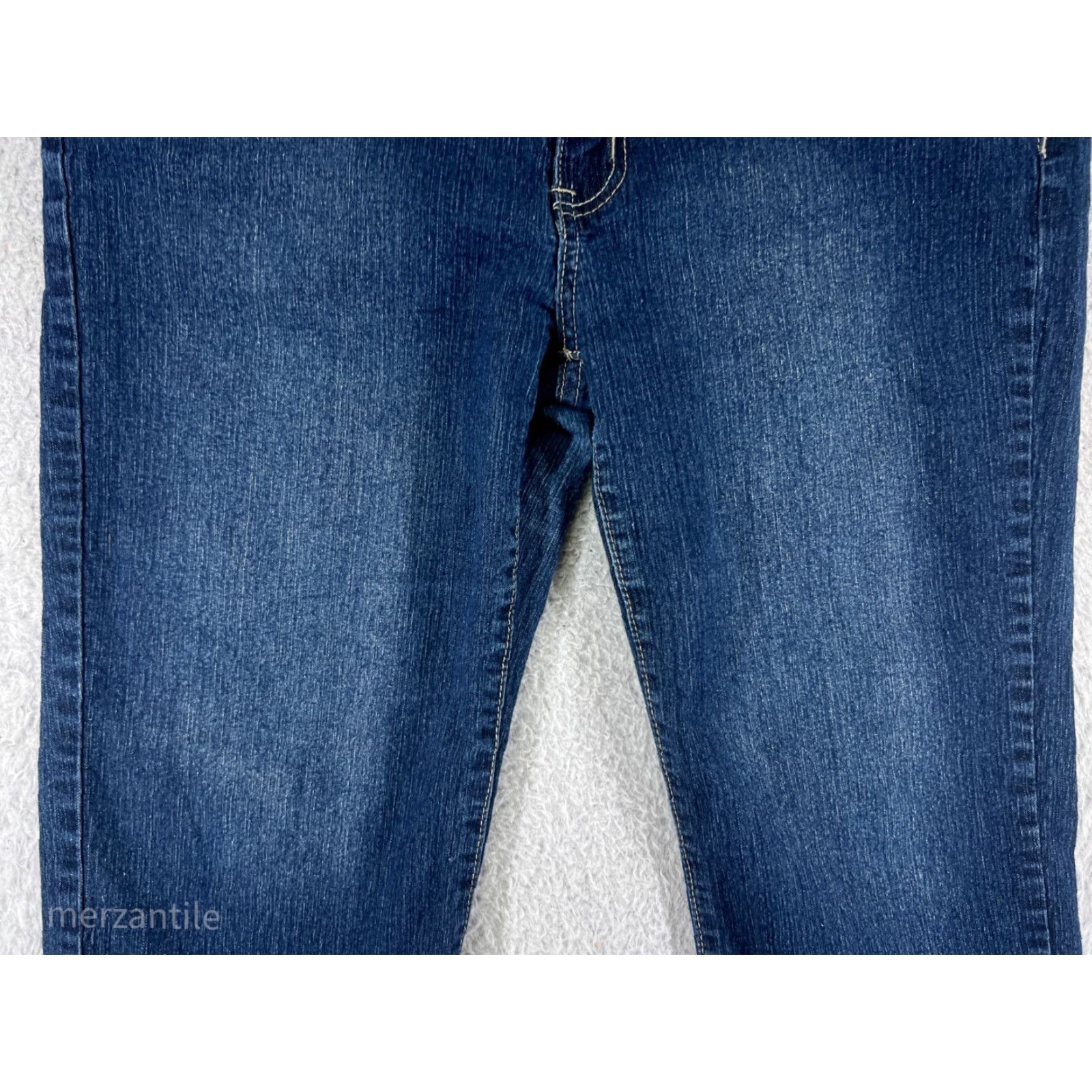 Vintage ABM Jeans Womens 15 Blue Denim Mid Rise Cotton Blend Stretch Capri Vintage No Size 36" / US 14 / IT 50 - 6 Thumbnail