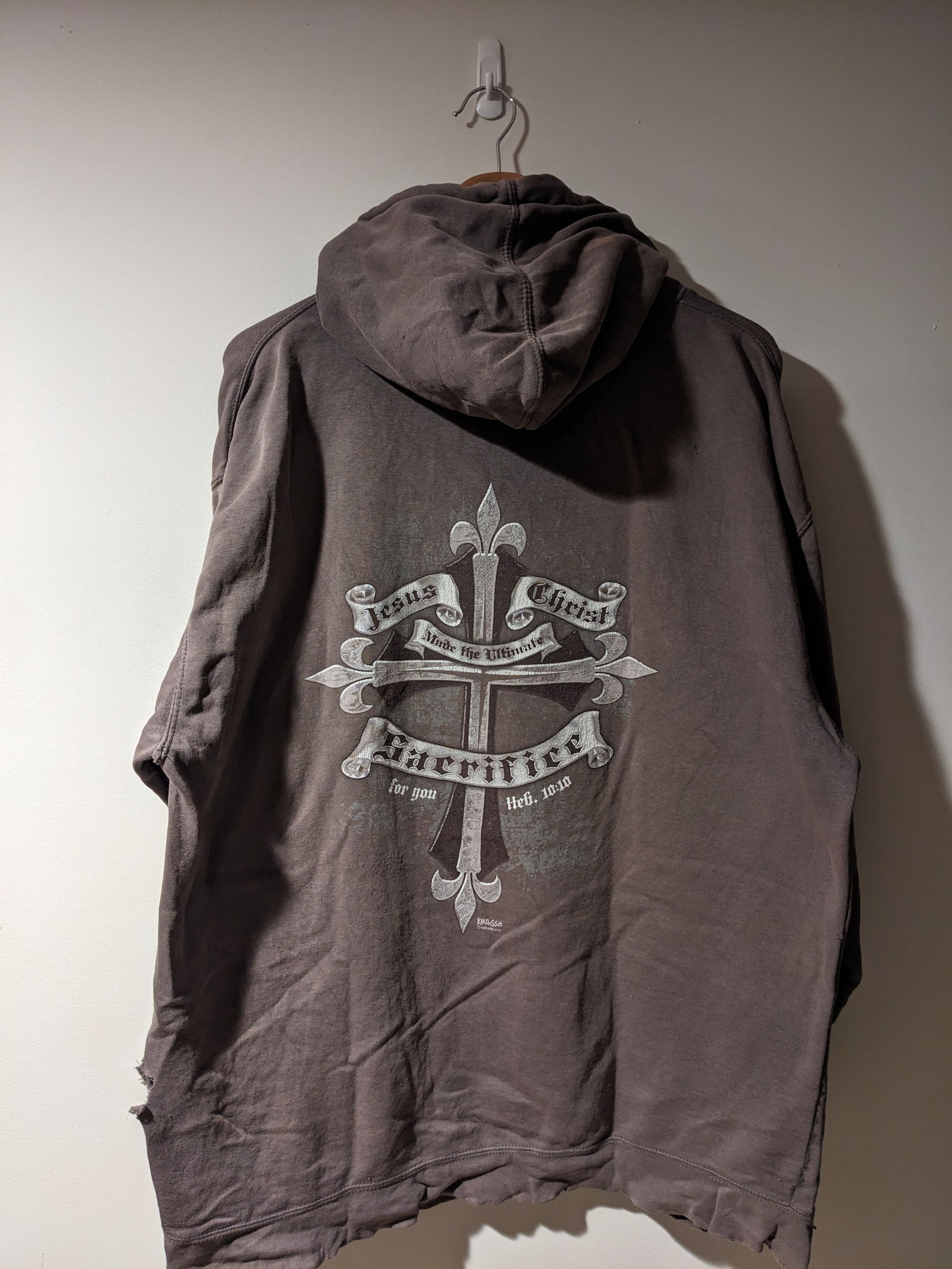 True Religion Vintage Y2K Religion Jesus Christ DISTRESSED X-Large Hoodie Size US XL / EU 56 / 4 - 12 Thumbnail