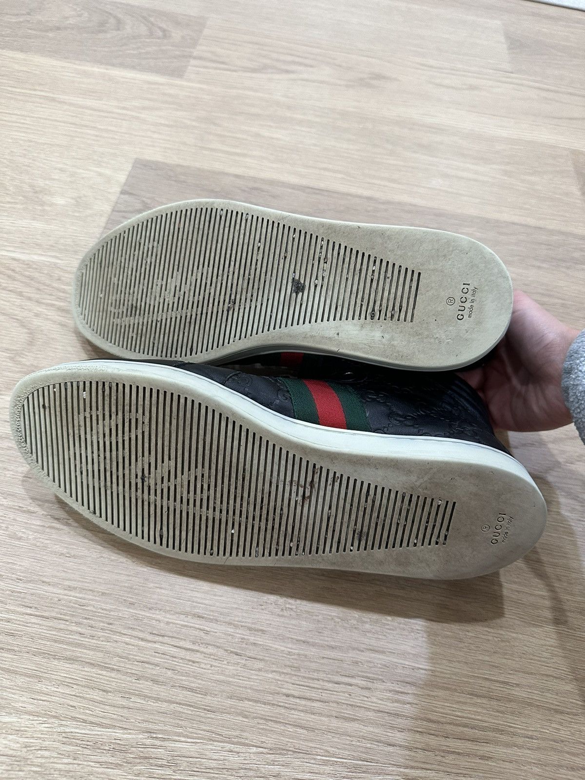 Gucci Gucci Web Accent Leather Sneakers Size US 9.5 / EU 42-43 - 13 Thumbnail