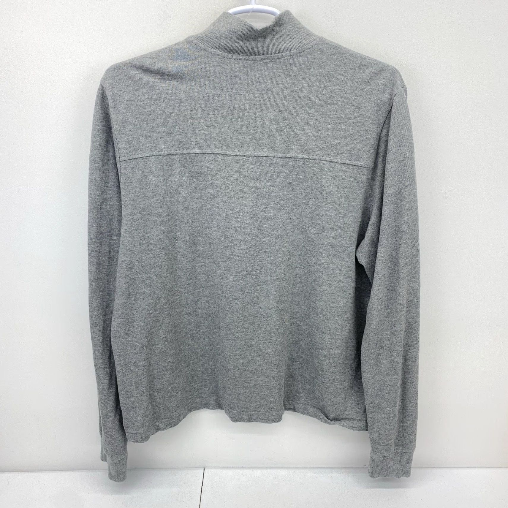 Vintage criquet Pullover Sweater Men's XL 1/4 Zip Gray Cotton Embroidered Logo Pockets Golf Mock Neck Casual Size US XL / EU 56 / 4 - 3 Thumbnail