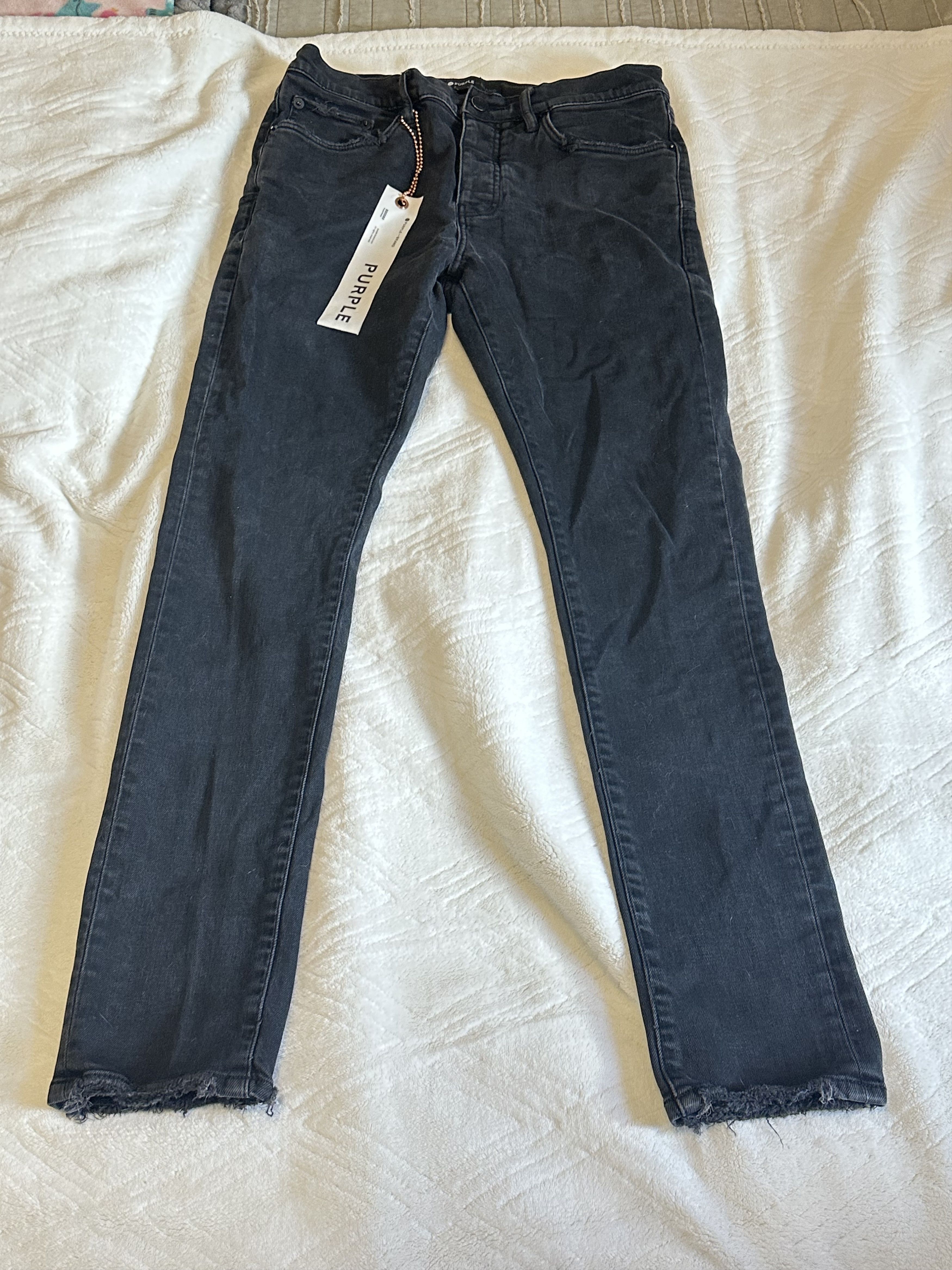 Purple Brand Purple Brand P001 Black Denim Jeans Size US 32 / EU 48 - 1 Thumbnail