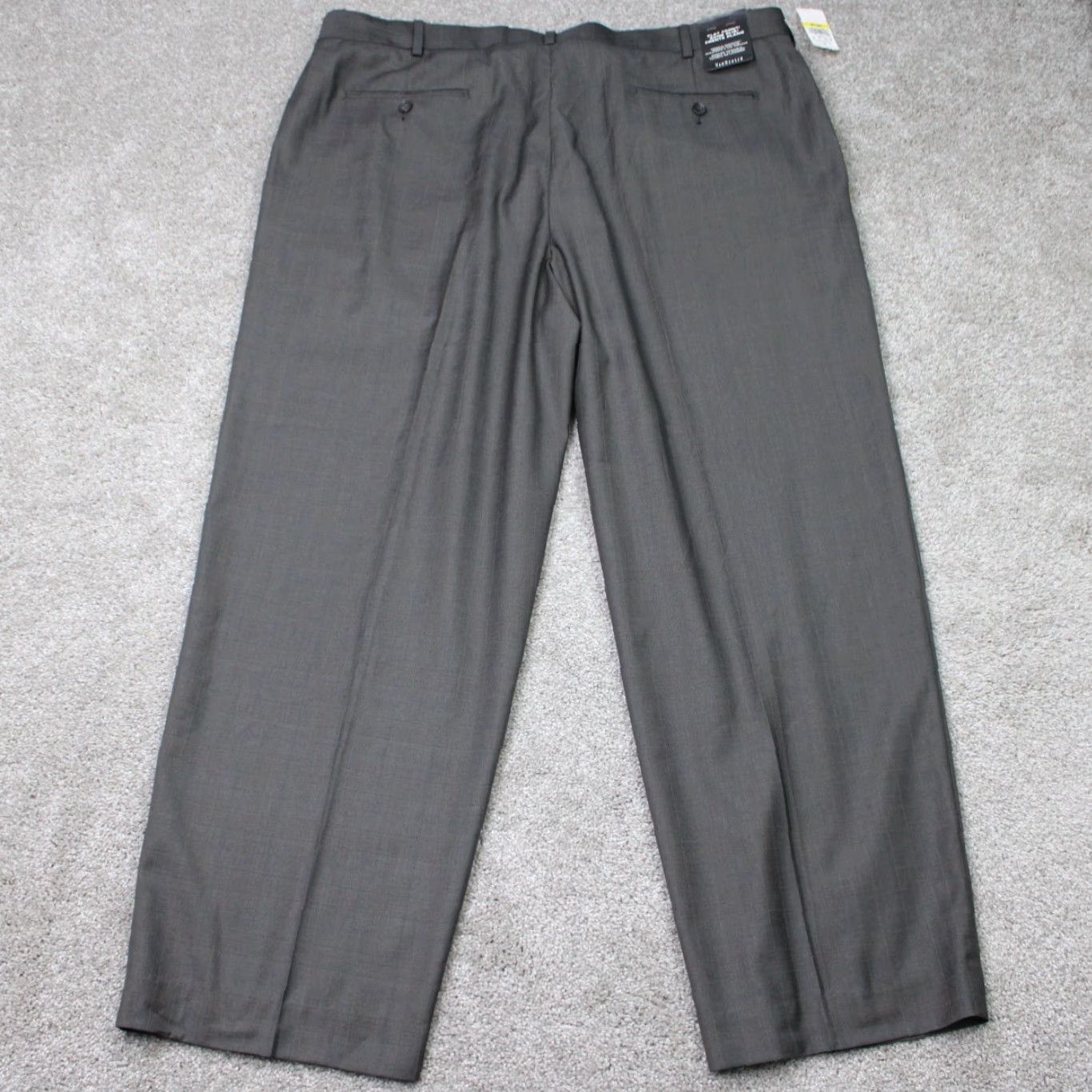 Van Heusen Van Heusen Dress Pants Men 42x30 Gray Check Flat Front Wrinkle Resistant Size US 42 / EU 58 - 6 Thumbnail