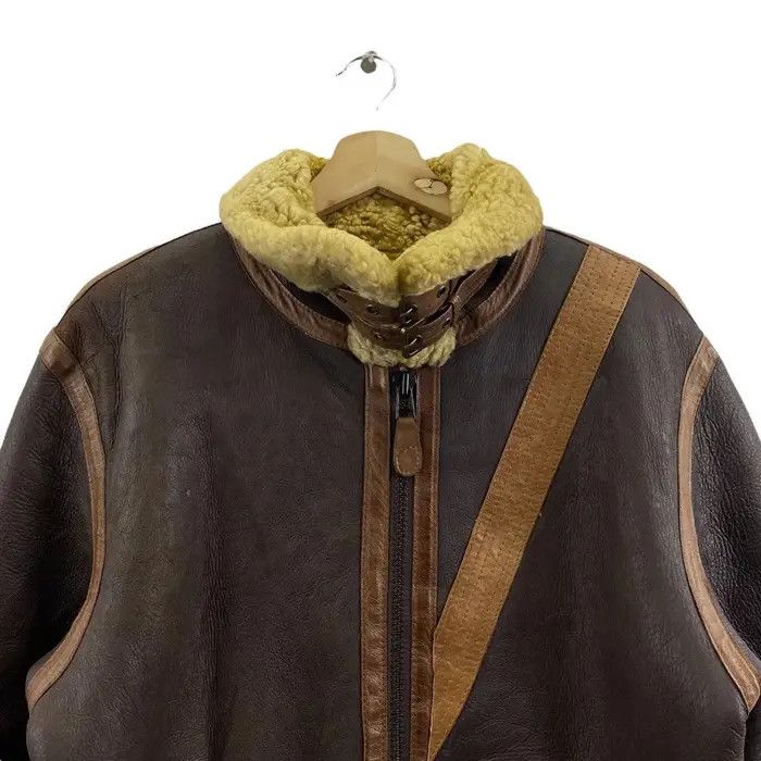 Alpha Industries Vtg ALPHA INDUSTRIES USA Type B-3 Leather Flight Jacket Size US XL / EU 56 / 4 - 2 Thumbnail