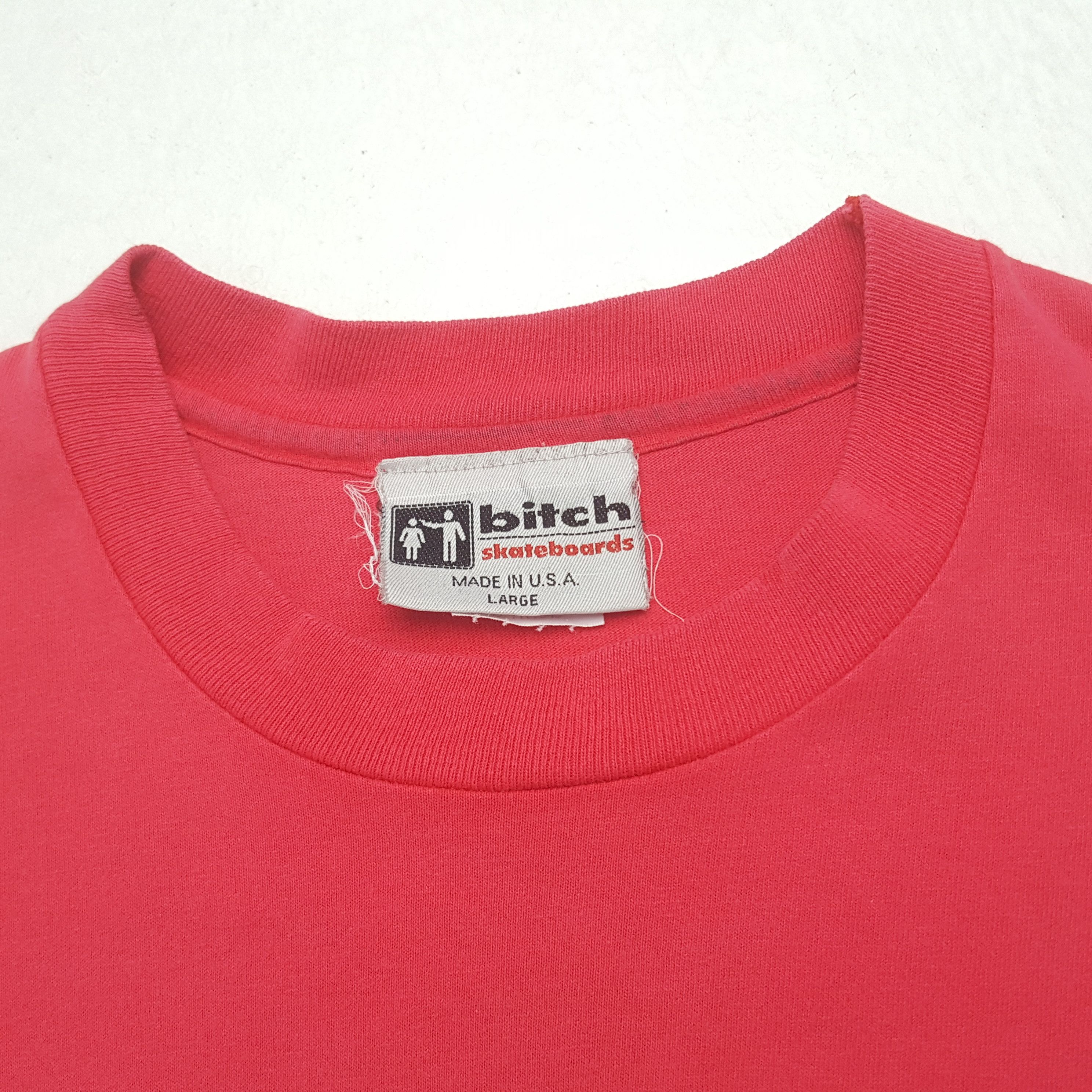 Japanese Brand Vintage 90’s Bitch Skateboard Rainbow T-shirt Size US M / EU 48-50 / 2 - 4 Thumbnail
