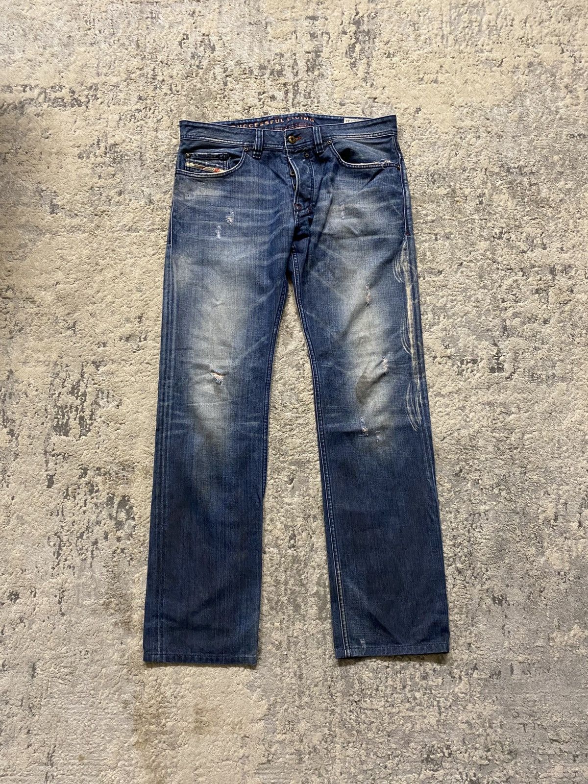 Diesel Diesel - AW12 Safado Denim Wash 0804K Size US 32 / EU 48 - 1 Thumbnail