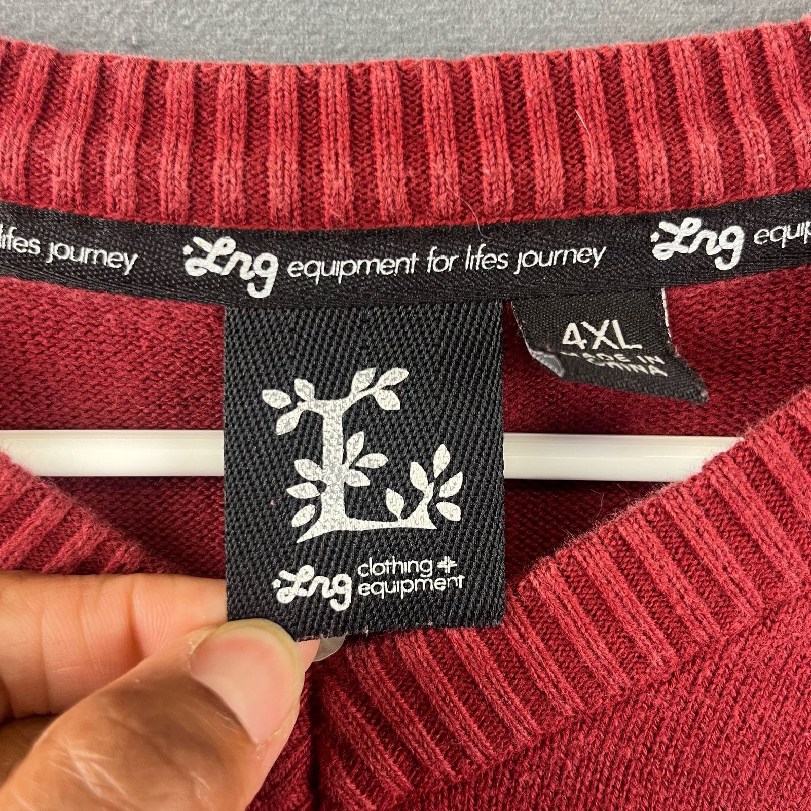 LRG Mens 4XL Vintage LRG Slow & Low Sweater Maroon Embroidered Size US XXL / EU 58 / 5 - 4 Thumbnail