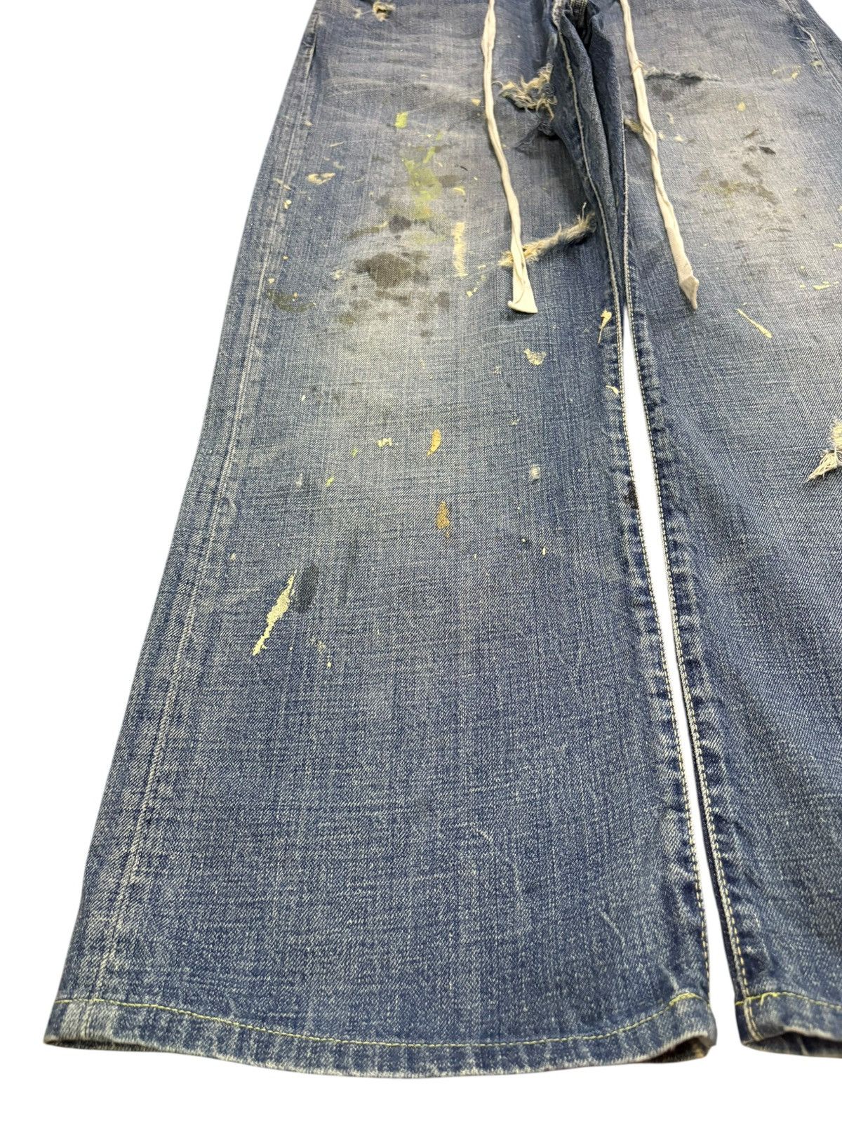Japanese Brand Vintage Japanese Brand Mud Wash Paint Distress Bootcut Jeans Size US 30 / EU 46 - 8 Thumbnail