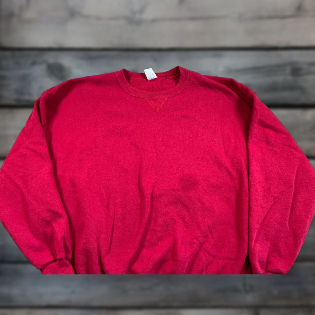 Russell Athletic VTG Russell Athletic Sweatshirt Adult 2XL Dark Red Crewneck Solid Blank 50/50 Size US XXL / EU 58 / 5 - 1 Thumbnail