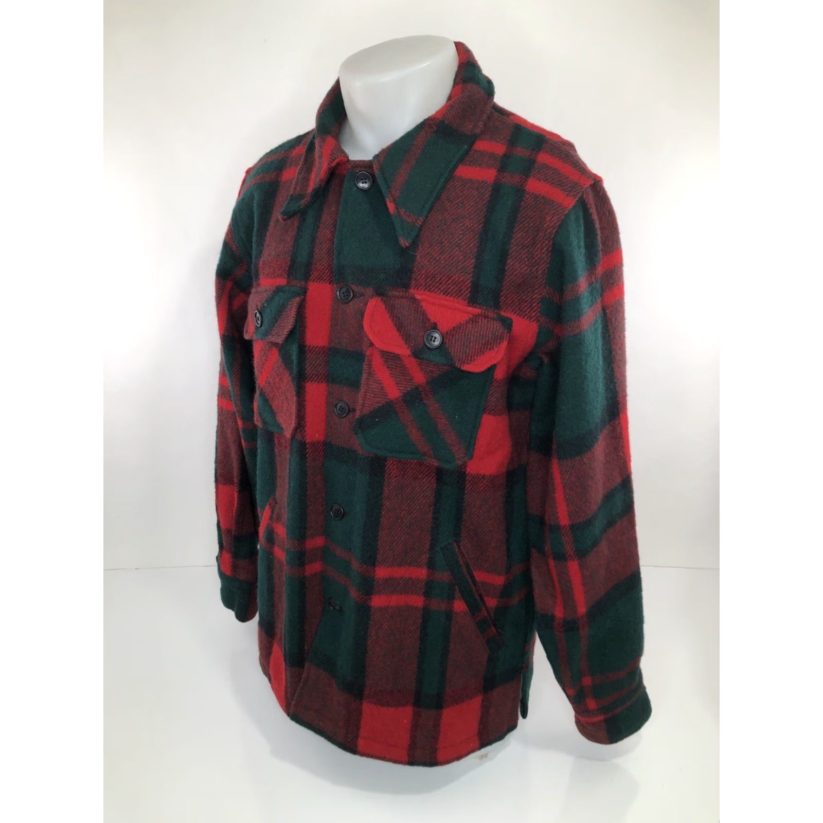 Vintage VINTAGE L.L. BEAN Ranch Field Shirt Jacket Wool Flannel MENS Size L Red / Green / Blue Capable Label Cursive Aesthetic Size US L / EU 52-54 / 3 - 4 Thumbnail