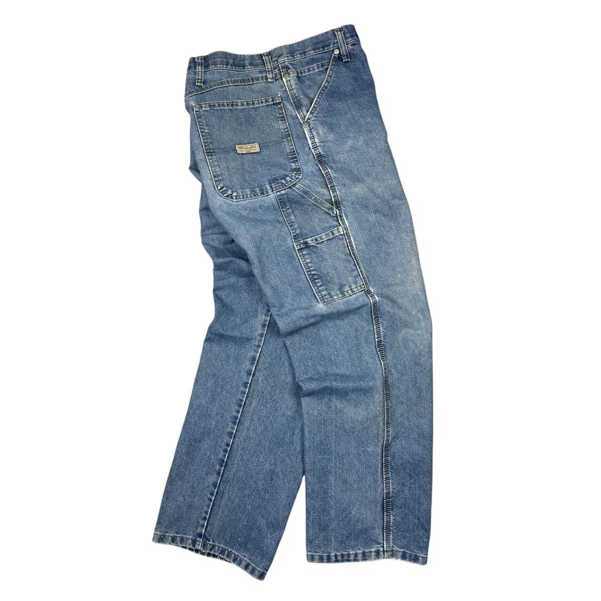 Japanese Brand × Wrangler Wrangler Carpenter Washed Blue Jean Size US 39 - 3 Thumbnail