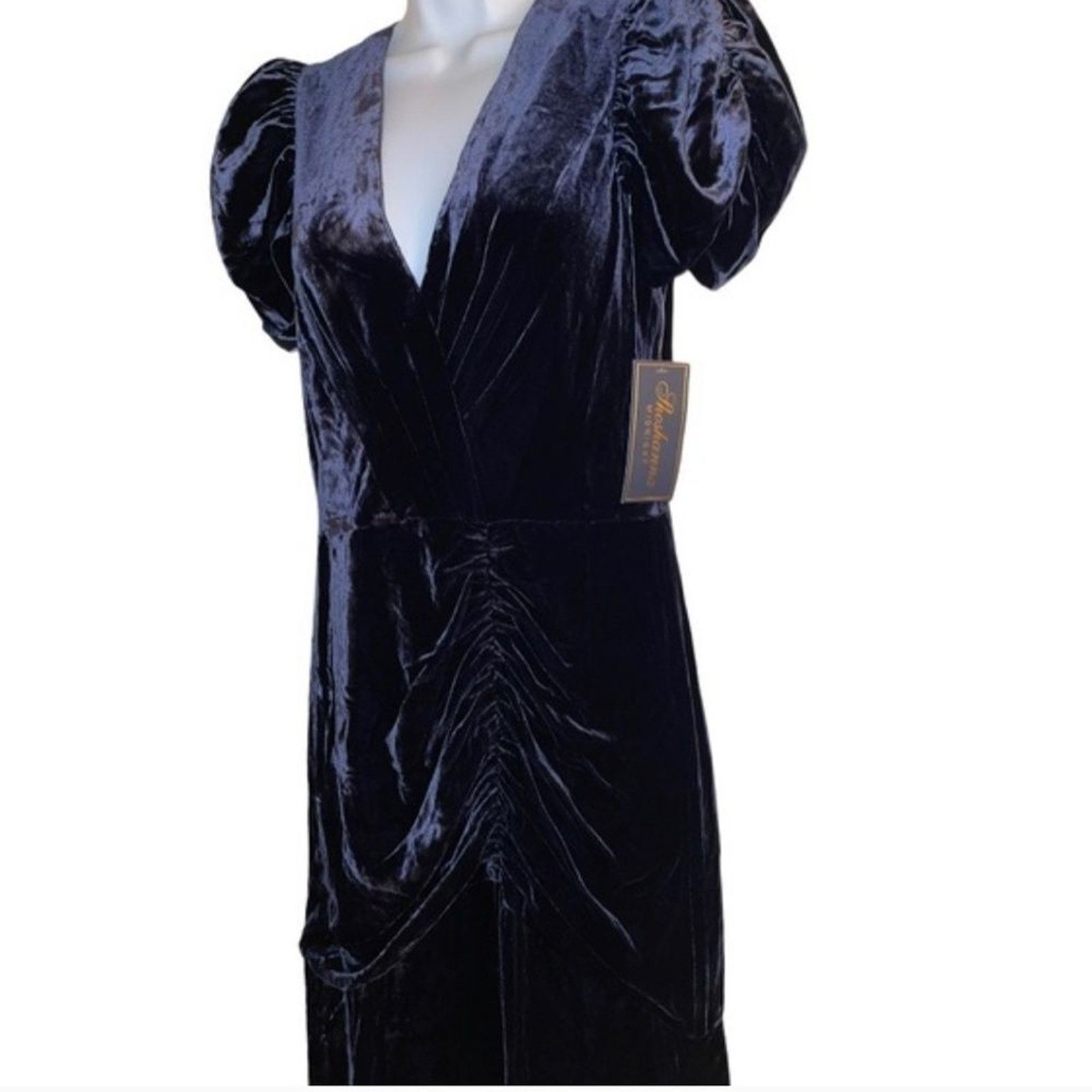 Other Shoshanna Ada Puff-Sleeve Slit Dress Size M / US 6-8 / IT 42-44 - 3 Thumbnail