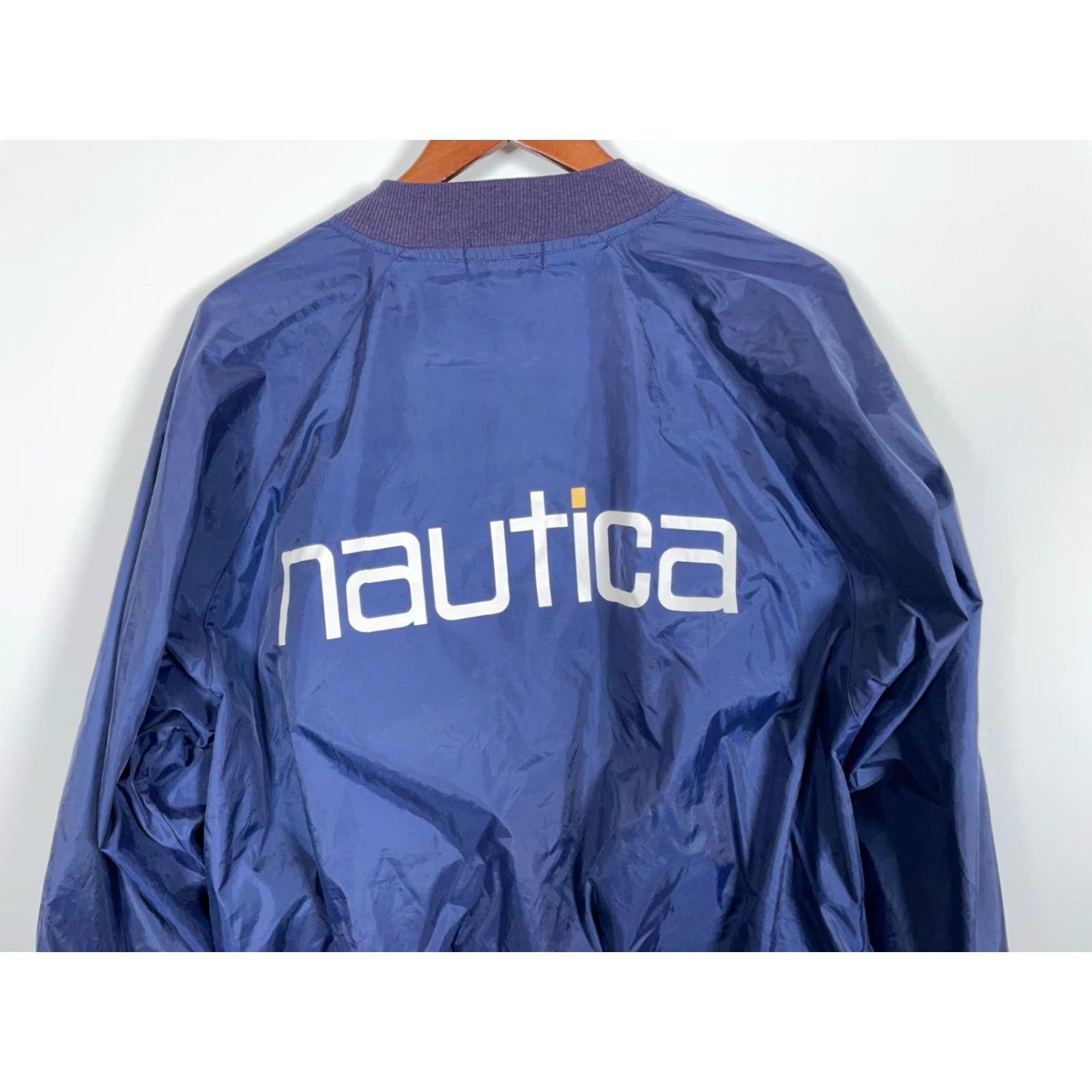 Nautica VINTAGE Nautica Windbreaker Jacket Adult One Size Dark Blue Zip Up Lined Lightweight Mens One Size Blue Nautica Windbreaker 90s Retro/Nautical Theme Size US M / EU 48-50 / 2 - 4 Thumbnail