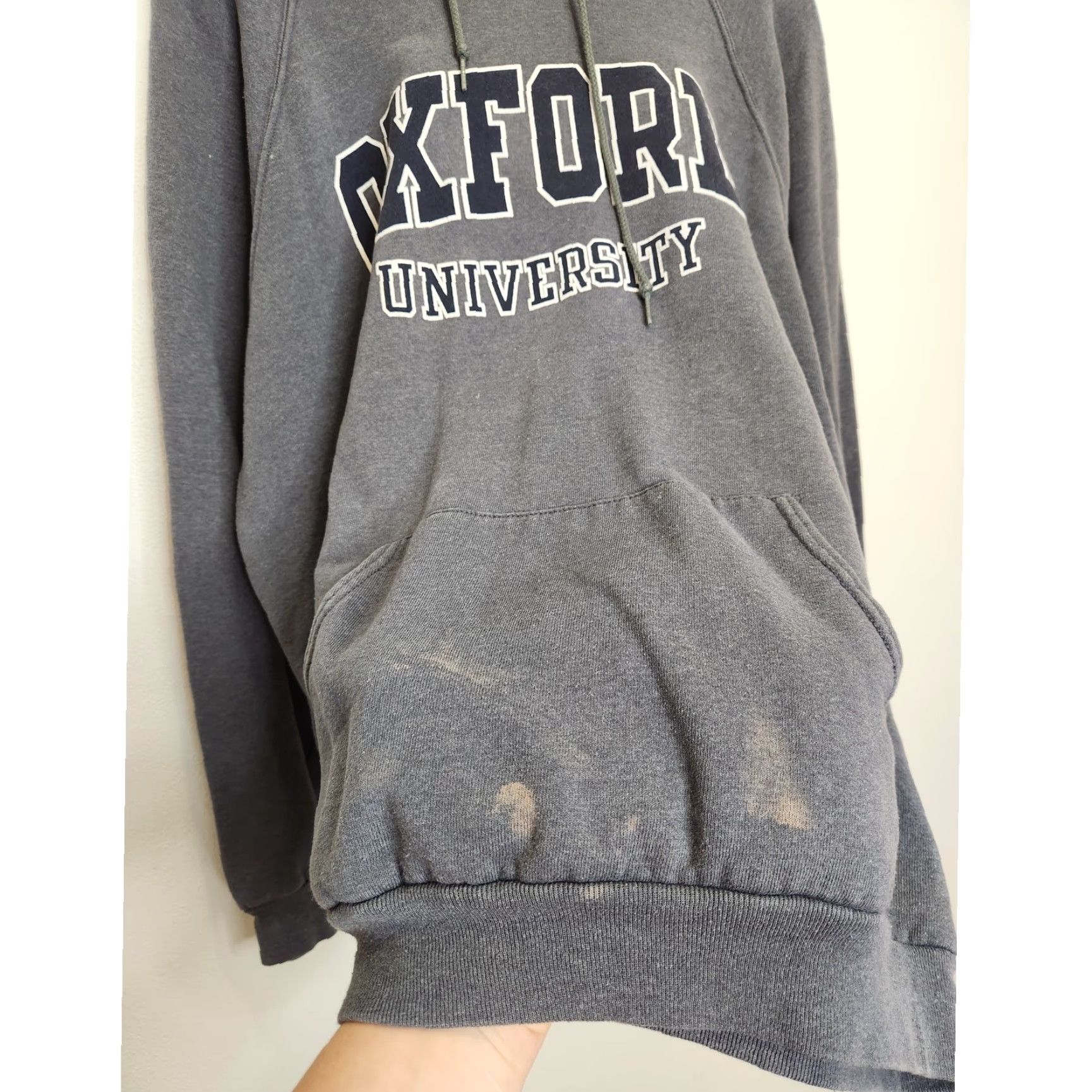 Vintage VINTAGE Screen Stars Sweatshirt Raglan Hoodie Oxford University XXL 2XL Gray Unisex Adults Pullover Sweatshirt Size US XXL / EU 58 / 5 - 3 Thumbnail