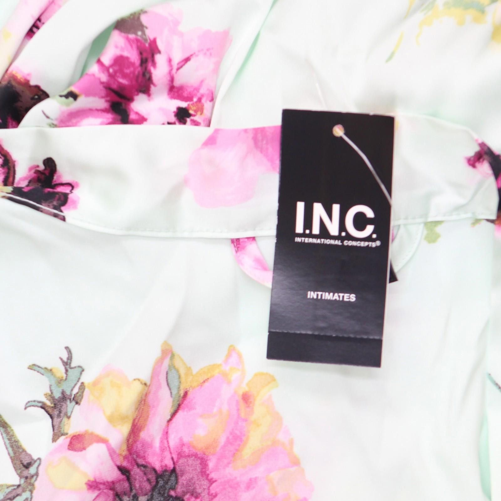 Other New Inc International Concepts Satin Robe Blooms Green Xs Size ONE SIZE - 3 Thumbnail