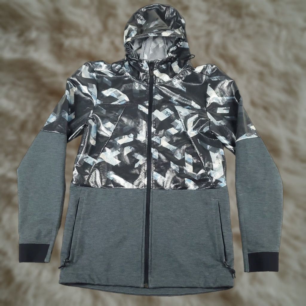 Under Armour Under Armour Jacket Mens XS Black Camouflage Full Zip Windbreaker Coat Size US XS / EU 42 / 0 - 1 Thumbnail