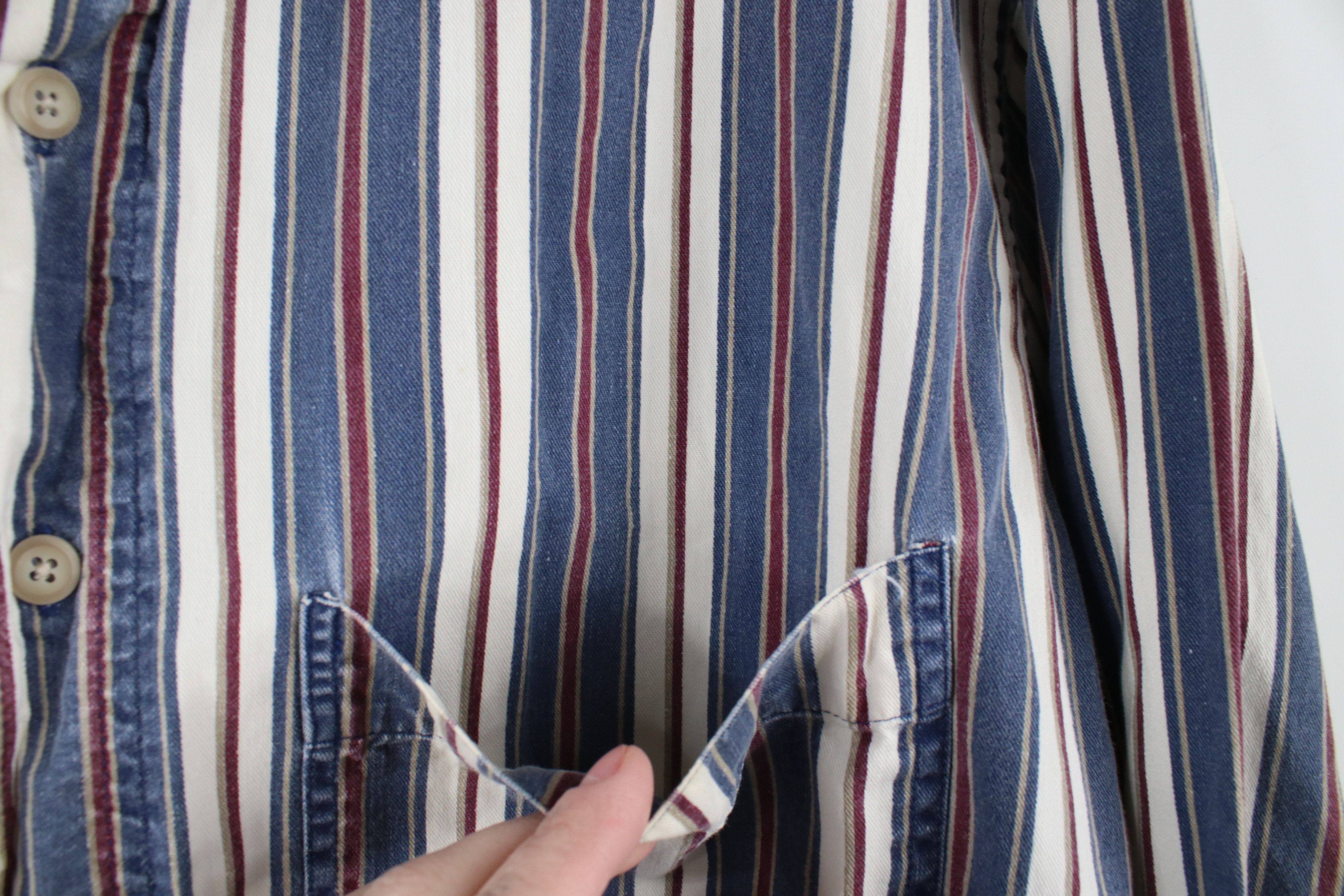 Vintage Vintage 90s Streetwear Block Collared Button Down Shirt Size US XL / EU 56 / 4 - 7 Thumbnail