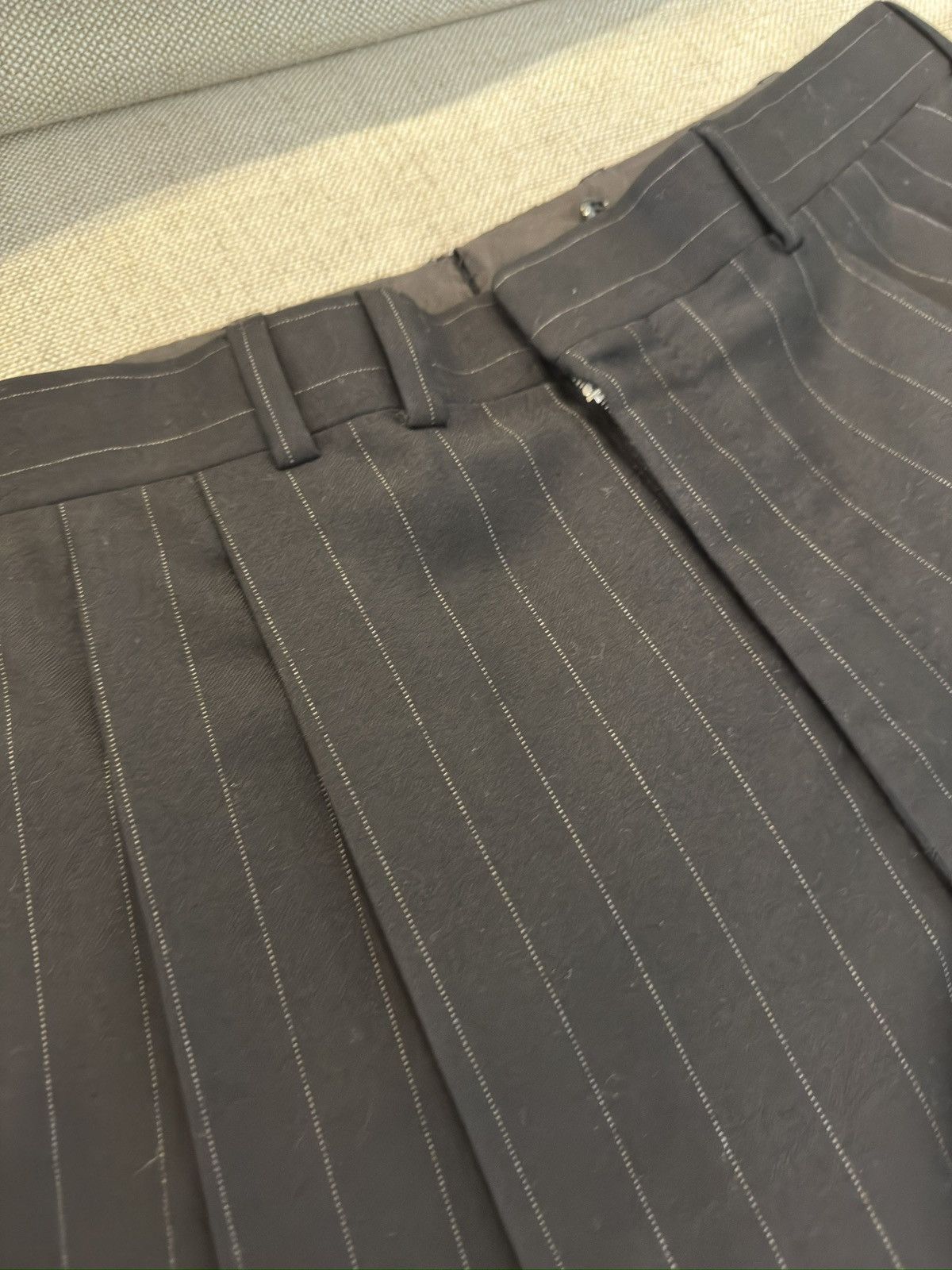 Oxxford Clothes OXXFORD CLOTHES Black Pinstripe Wool Suit Size 42T $4295 Size 42L - 22 Thumbnail