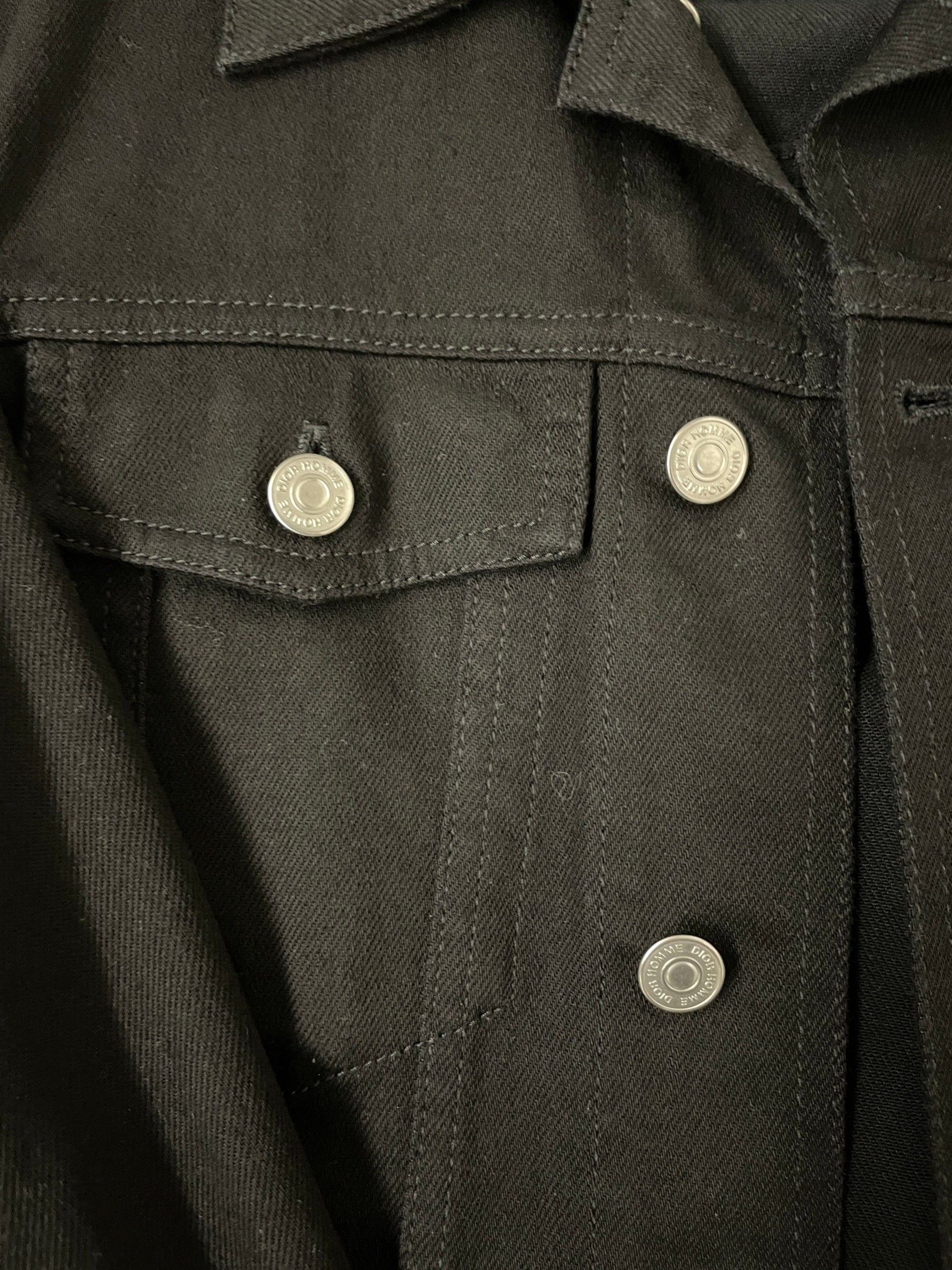 Dior Homme Denim Jacket with rose pattern sz 44