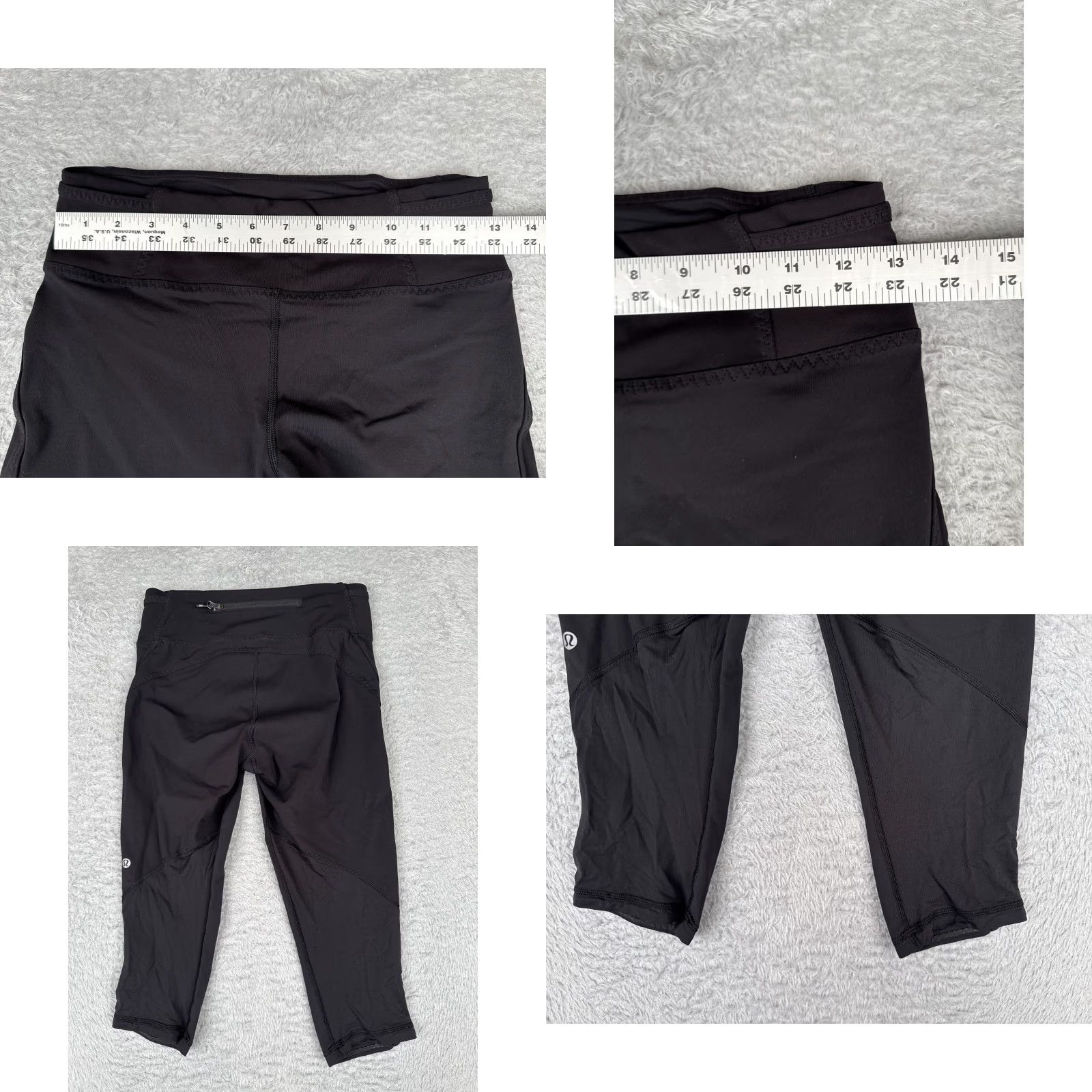 Lululemon Lululemon Pants Womens 6 Black Crop 18" Inseam Pockets Yoga Activewear Size 28" / US 6 / IT 42 - 8 Thumbnail