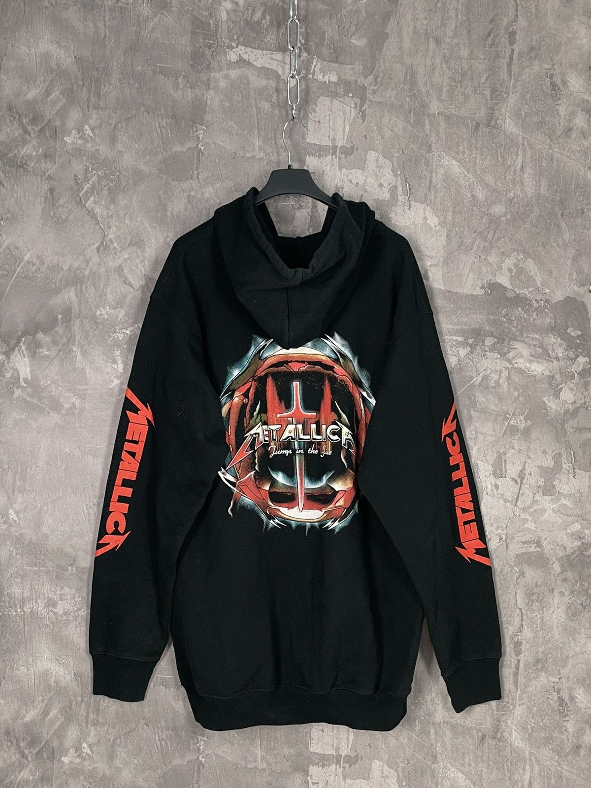 Metallica × Vintage Vintage Metallica Full Print Y2K Rock Zip Hoodie Size US XL / EU 56 / 4 - 8 Thumbnail
