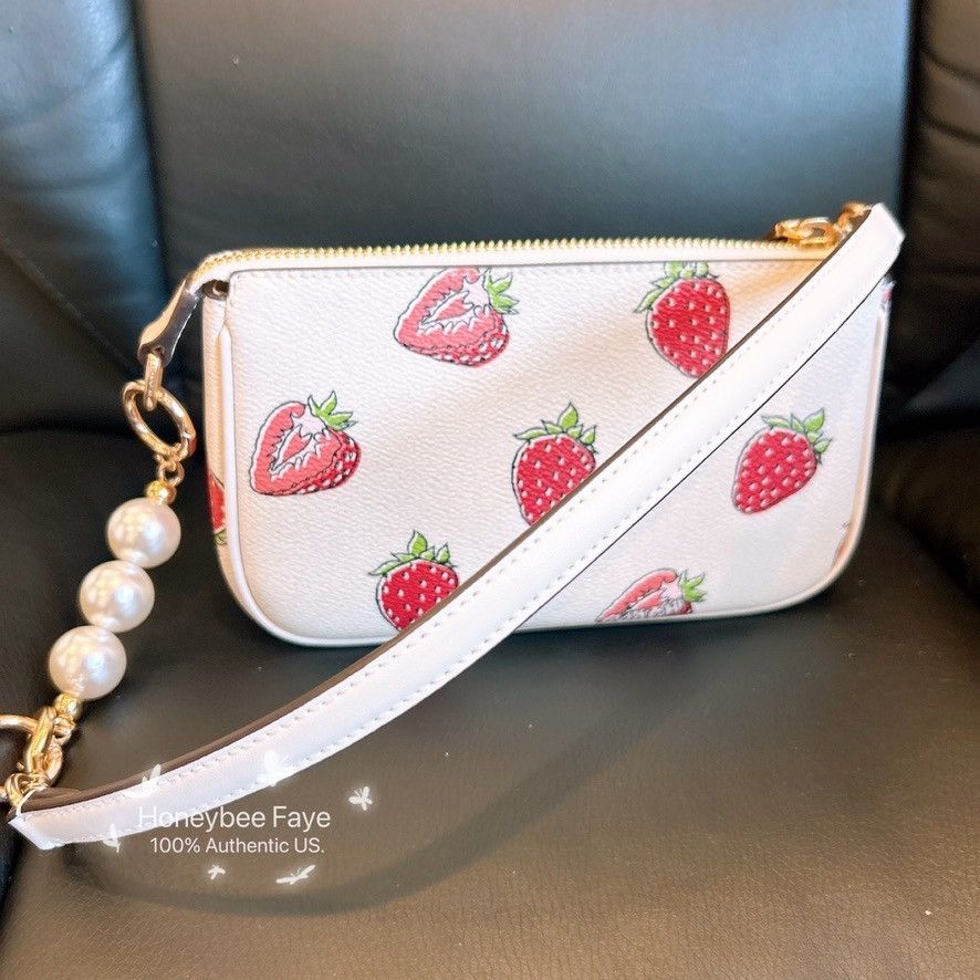Coach Nolita 19 Shoulder Bag With Strawberry Print CAL25 Pearl Size ONE SIZE - 4 Thumbnail