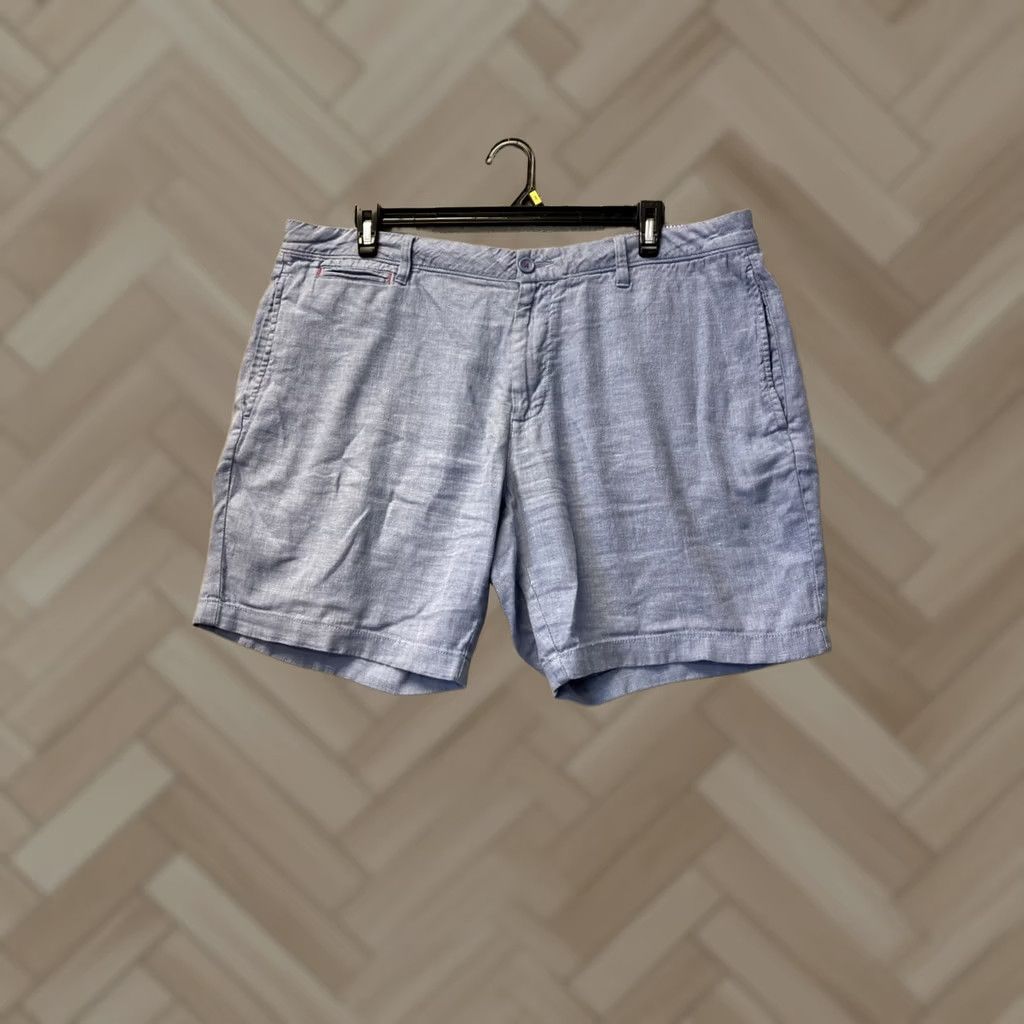 UNTUCKit UNTUCKit Shorts Mens 40 Blue Linen Cotton Chino 9 Inch Casual Summer Mens Size US 40 / EU 56 - 1 Thumbnail