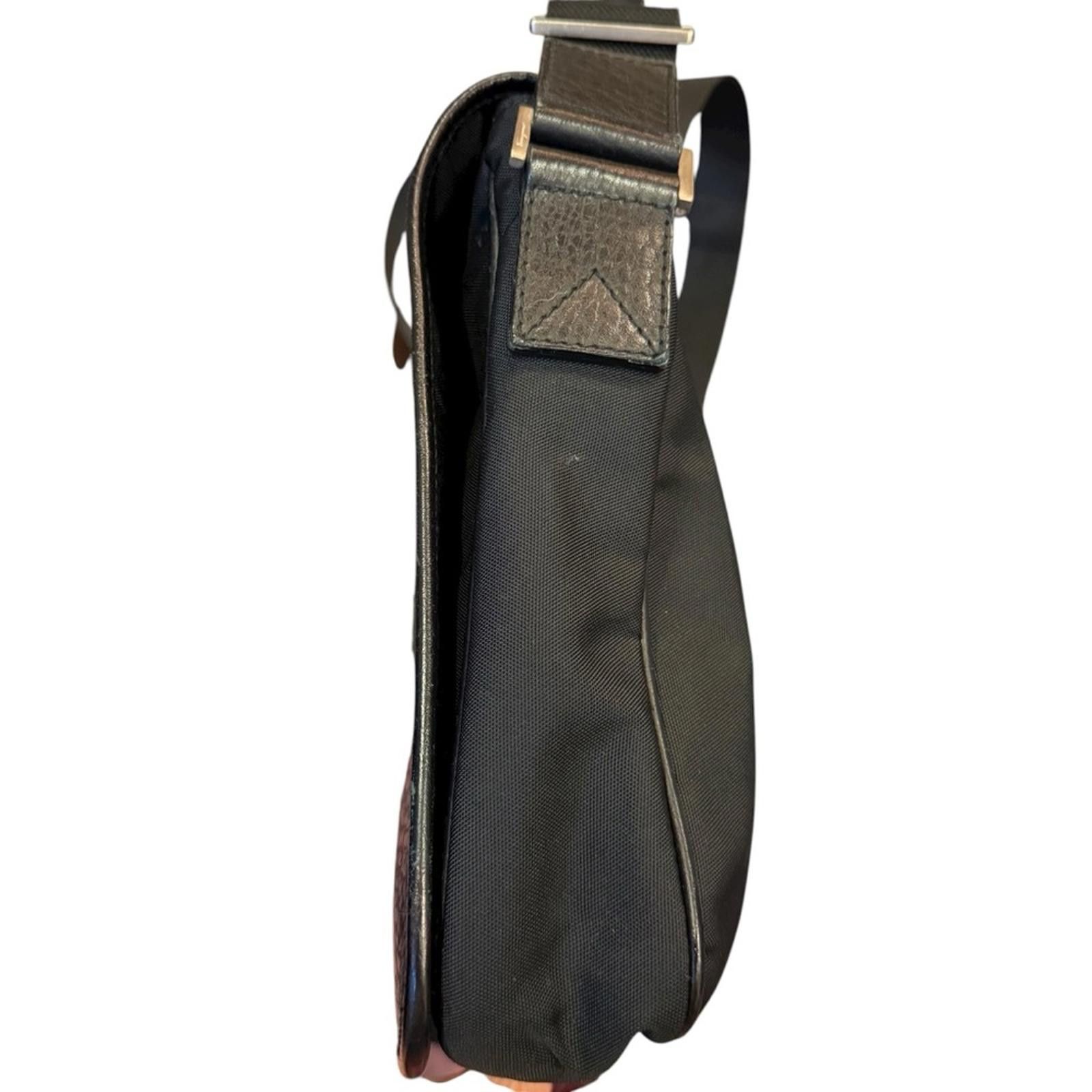 Salvatore Ferragamo Salvatore Ferragamo Men’s Leather and Canvas Messenger Bag Size ONE SIZE - 3 Thumbnail