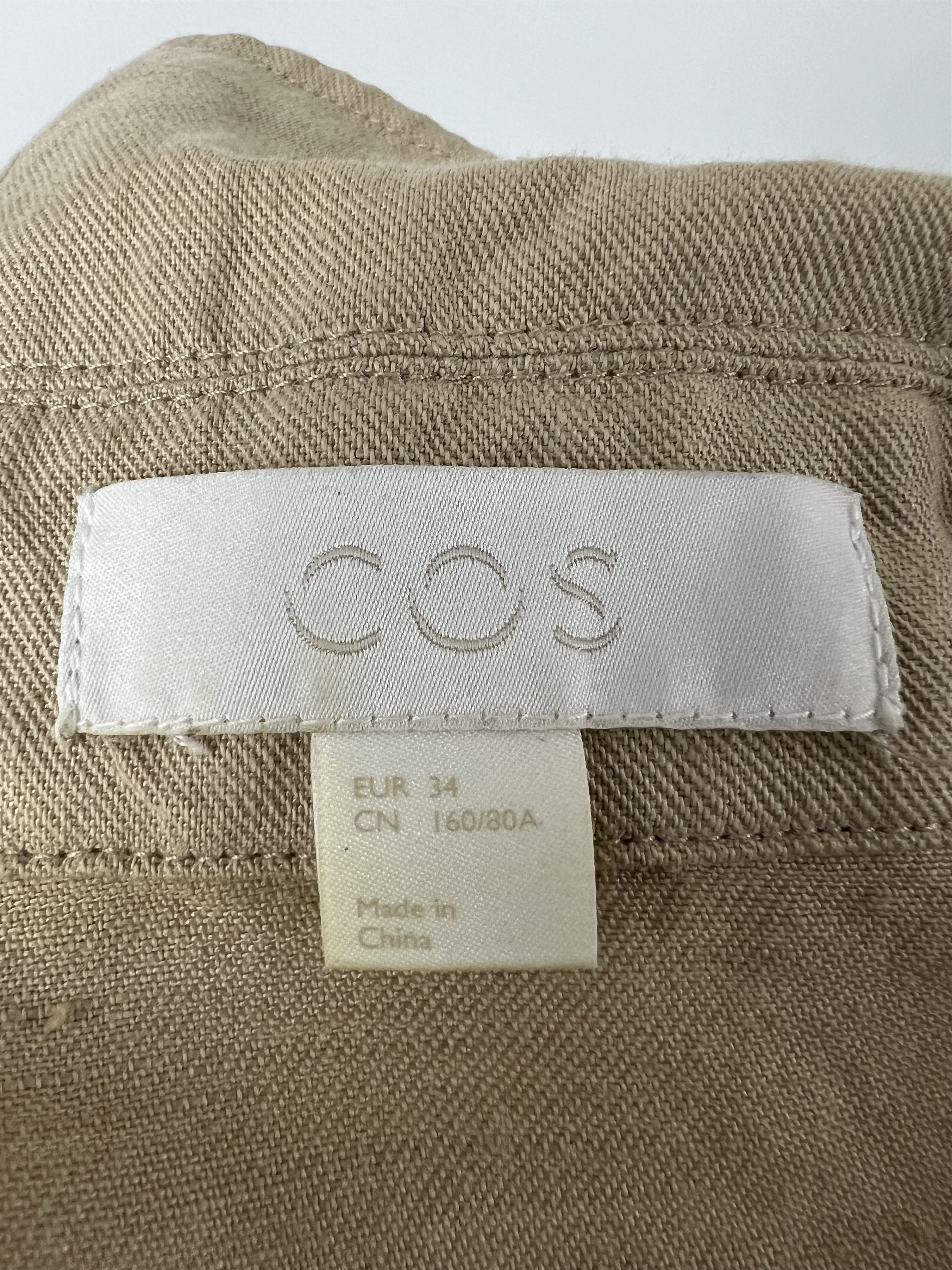 Cos COS Women's Beige Linen Cotton Jumpsuit Size EUR34/XS Size 26" / US 2 / IT 38 - 14 Thumbnail